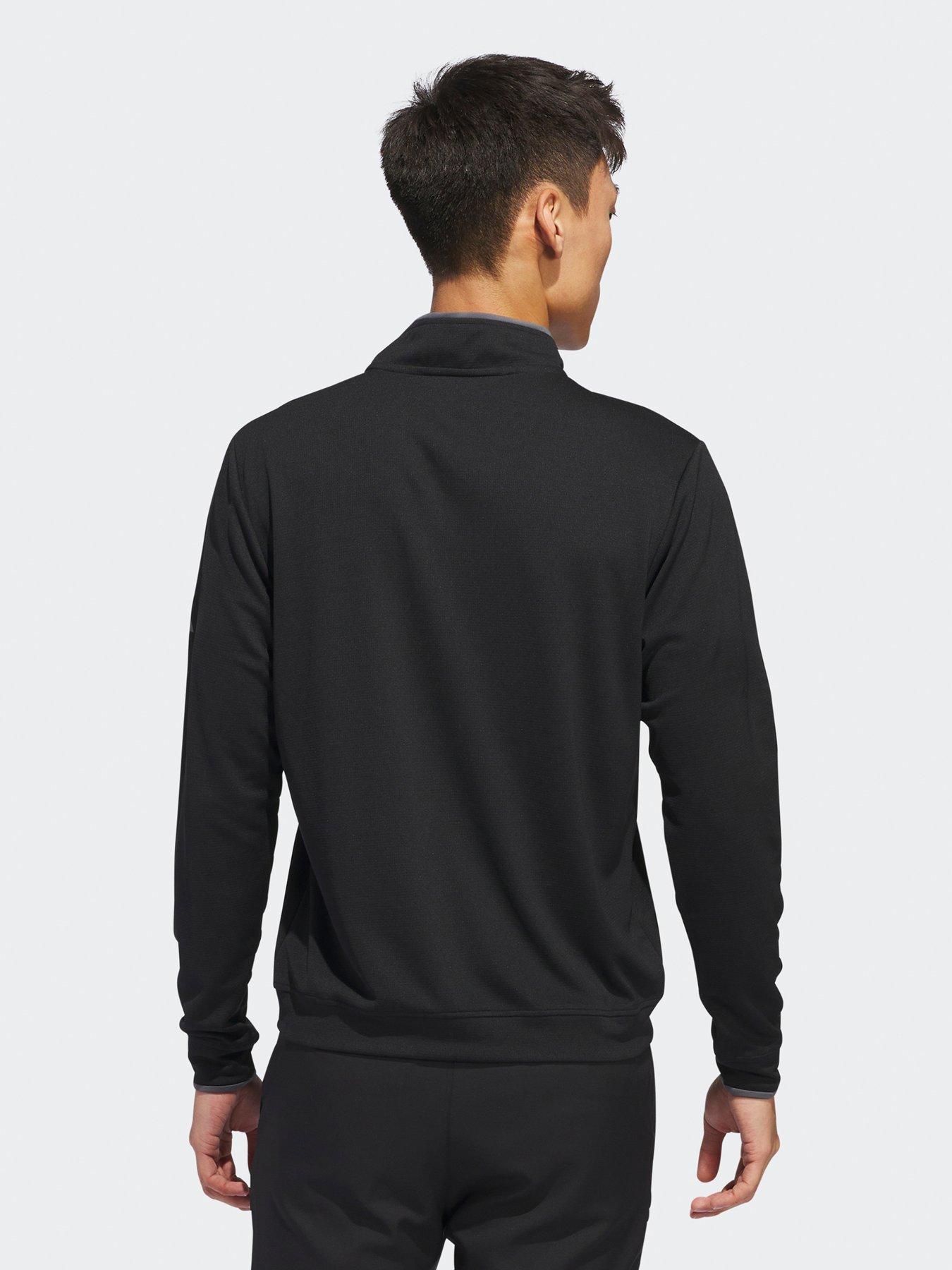 adidas-mens-golf-lightweight-half-zip-top-blackstillFront