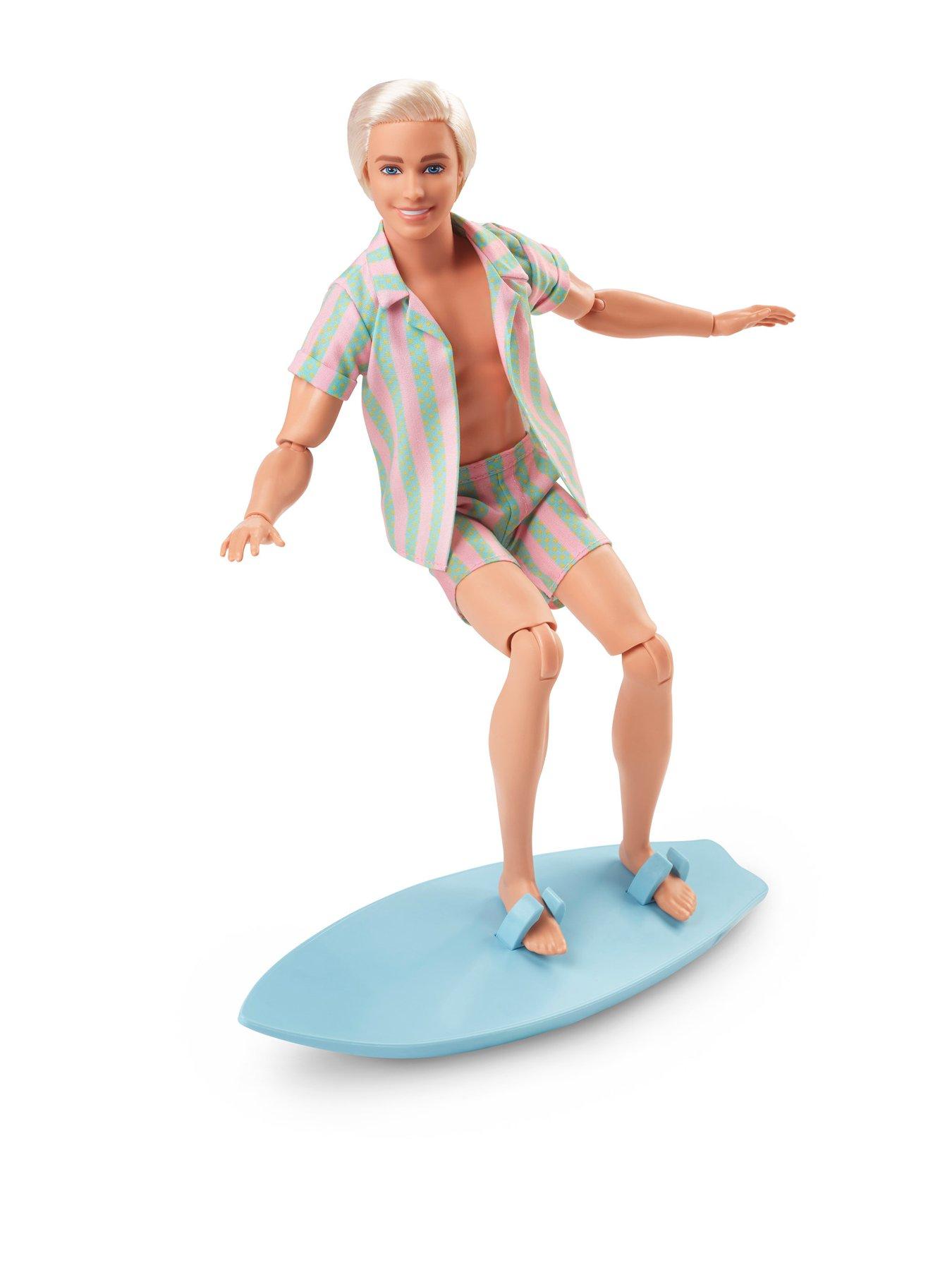 barbie-the-movie-ken-doll-wearing-pastel-striped-beach-matching-setback