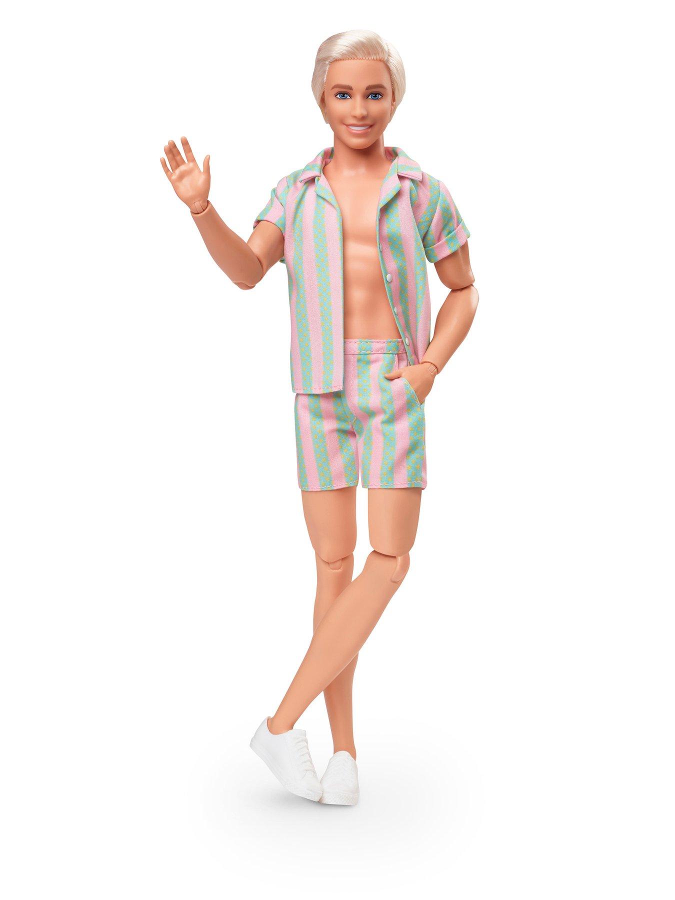 barbie-the-movie-ken-doll-wearing-pastel-striped-beach-matching-setdetail