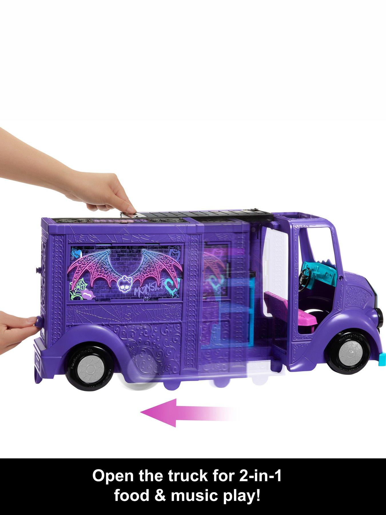 Image 4 of 7 of Monster High Draculaura Doll and Fangtastic Rockin' Food Truck Playset