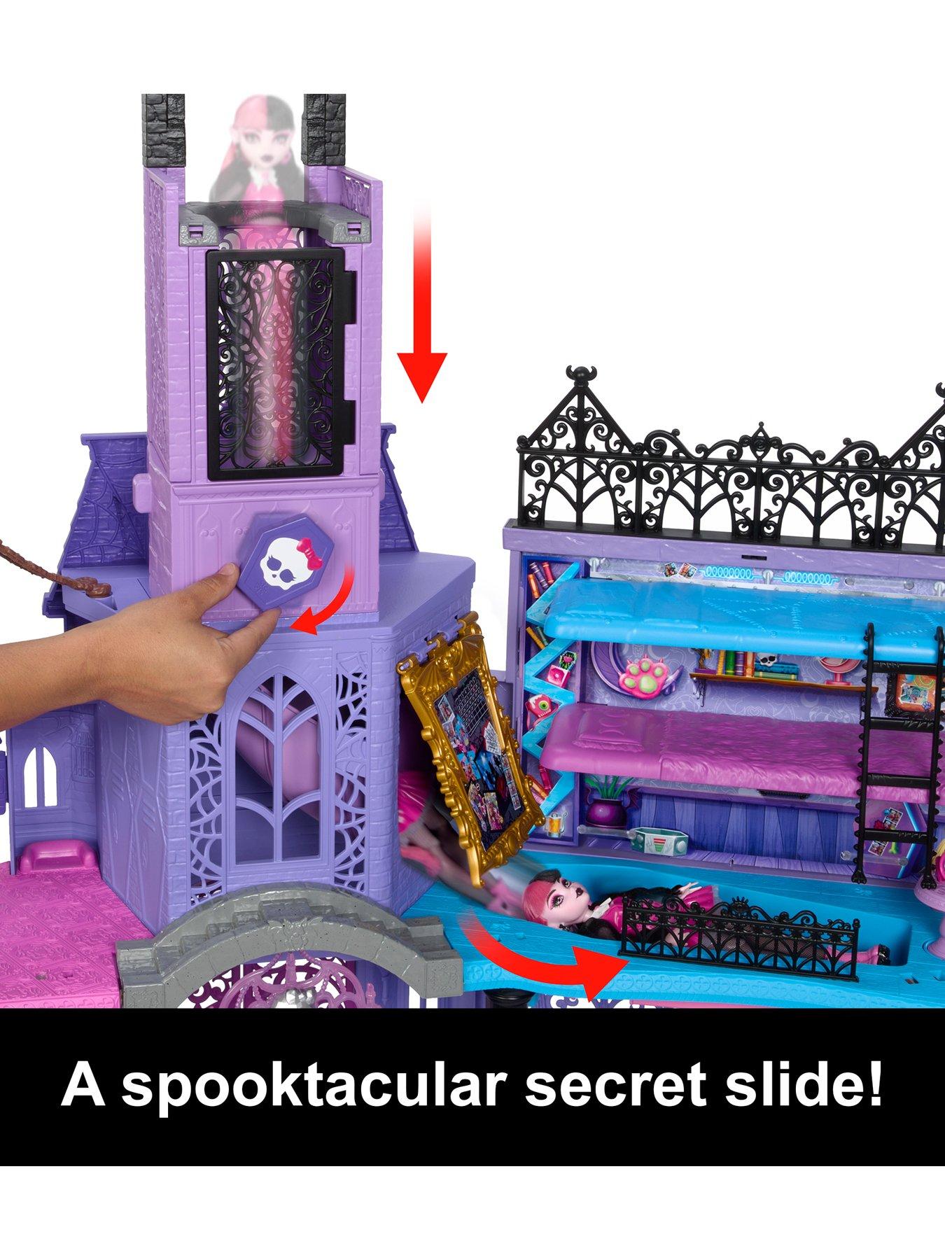 Image 4 of 8 of Monster High Haunted High School Doll House with 35+ Pieces of Furniture and Accessories