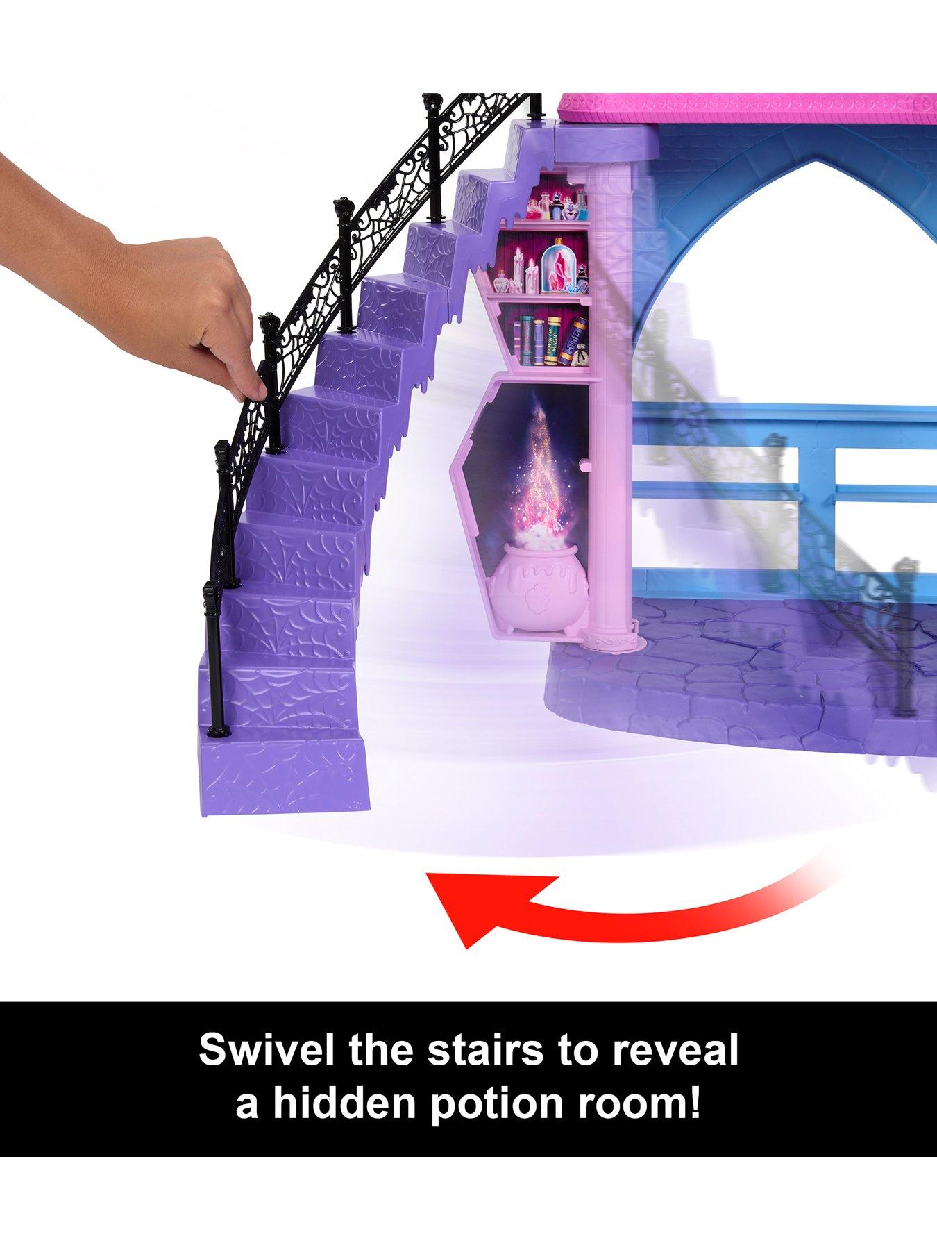 Image 5 of 8 of Monster High Haunted High School Doll House with 35+ Pieces of Furniture and Accessories