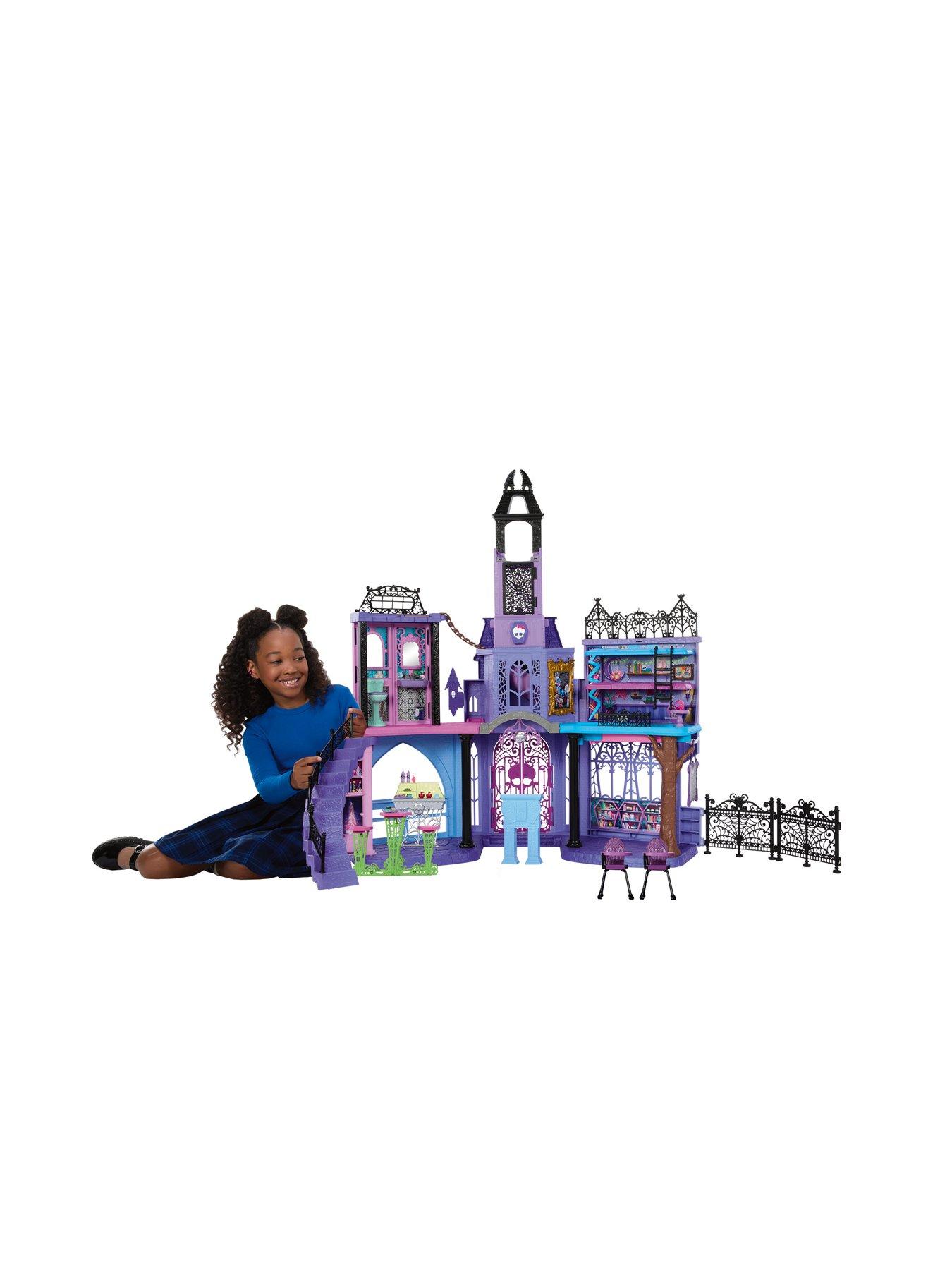 Image 6 of 8 of Monster High Haunted High School Doll House with 35+ Pieces of Furniture and Accessories