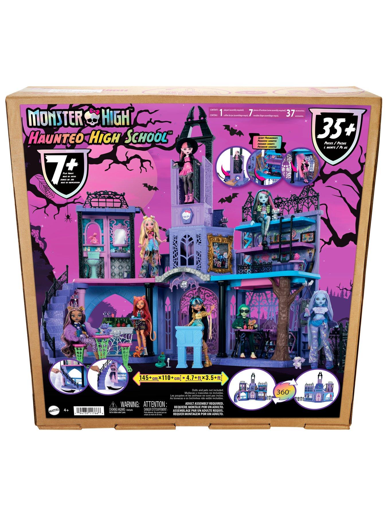 Image 7 of 8 of Monster High Haunted High School Doll House with 35+ Pieces of Furniture and Accessories