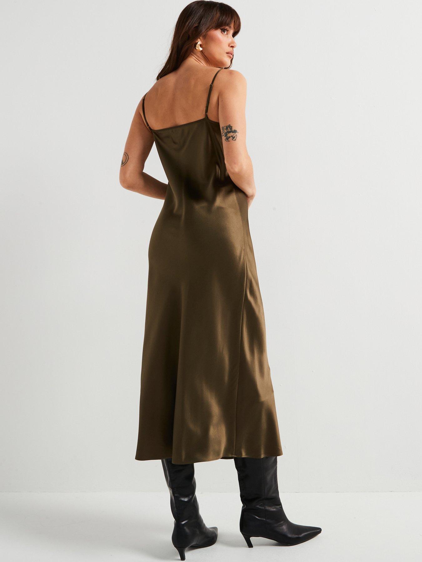 joseph-clea-dress-silk-dress-brownstillFront