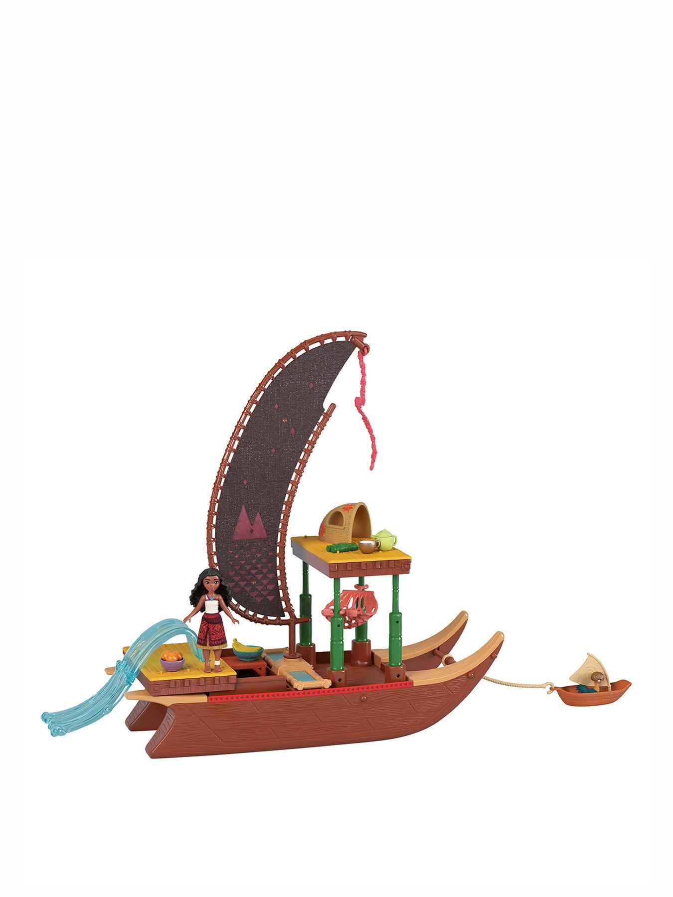 Image of Disney Moana 2 Moanas Adventure Canoe Playset
