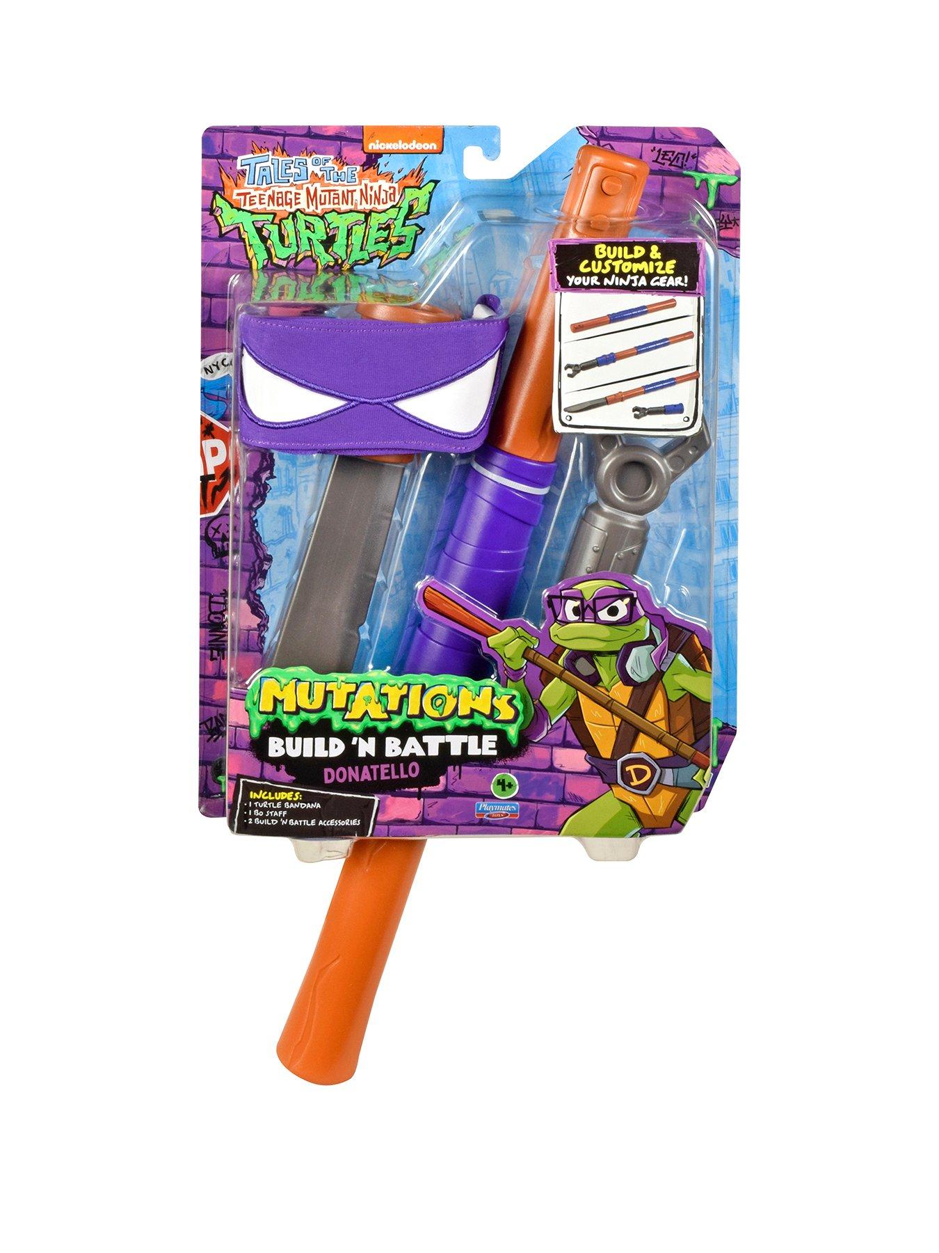Image of Teenage Mutant Ninja Turtles Tales of Teenage Mutant Ninja Turtles Build N Battle Donatello Bo Staff - Ninja Reveal Playset