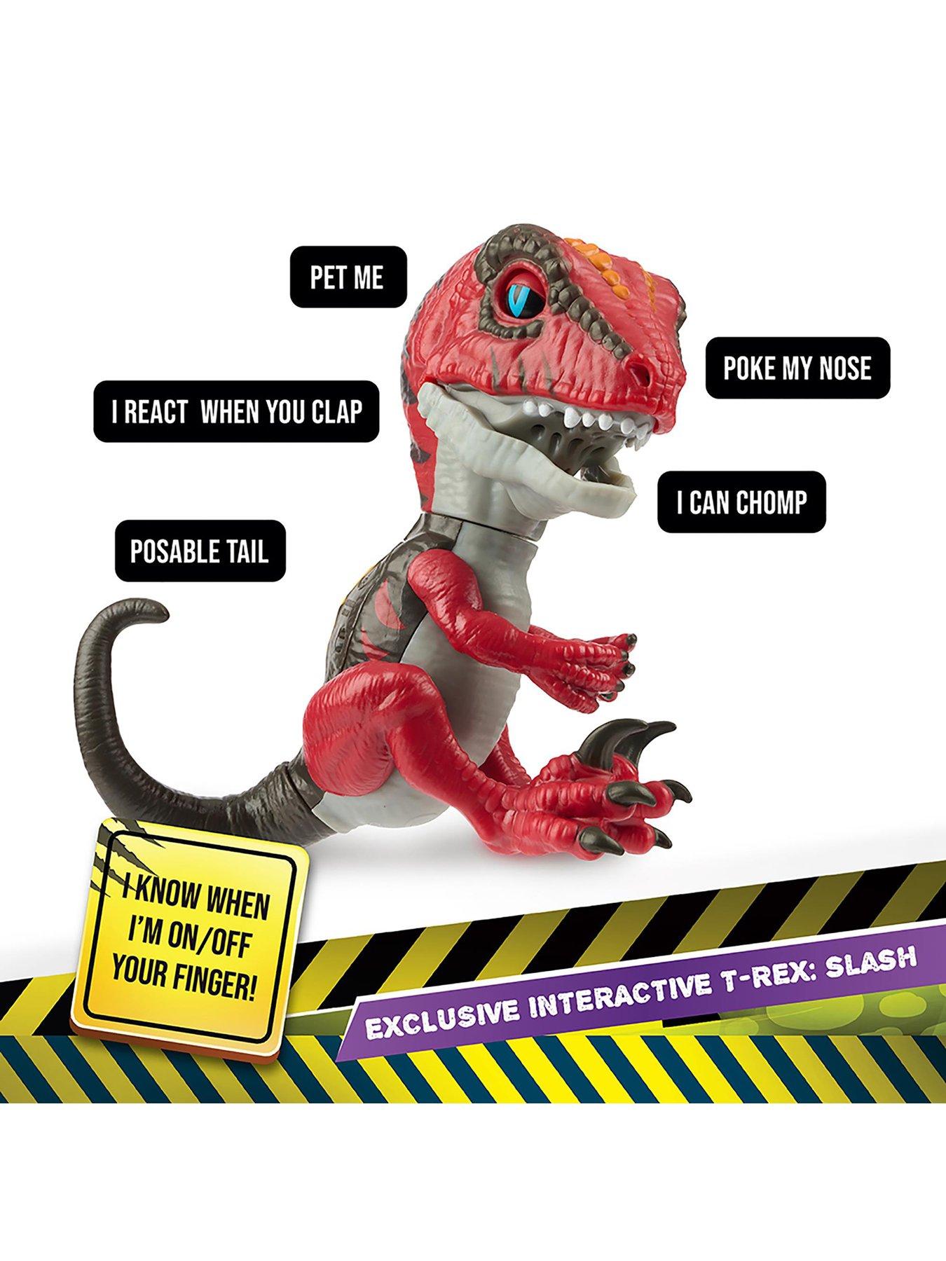 Image 7 of 8 of Untamed Roaring Dinos Interactive Raptor, Slash (Red)