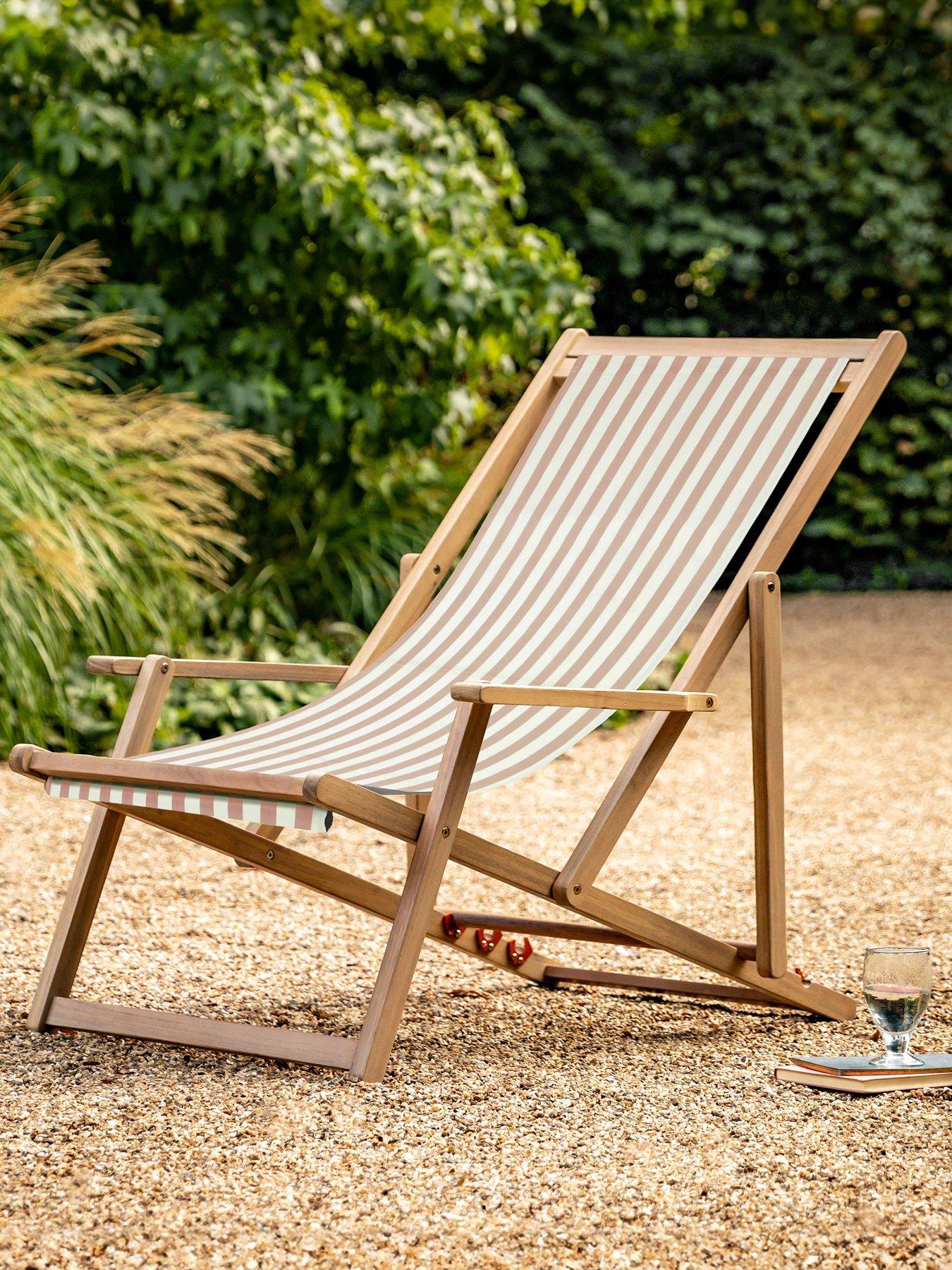Image of Gallery Direct Creta Deck Chair Clay Stripe