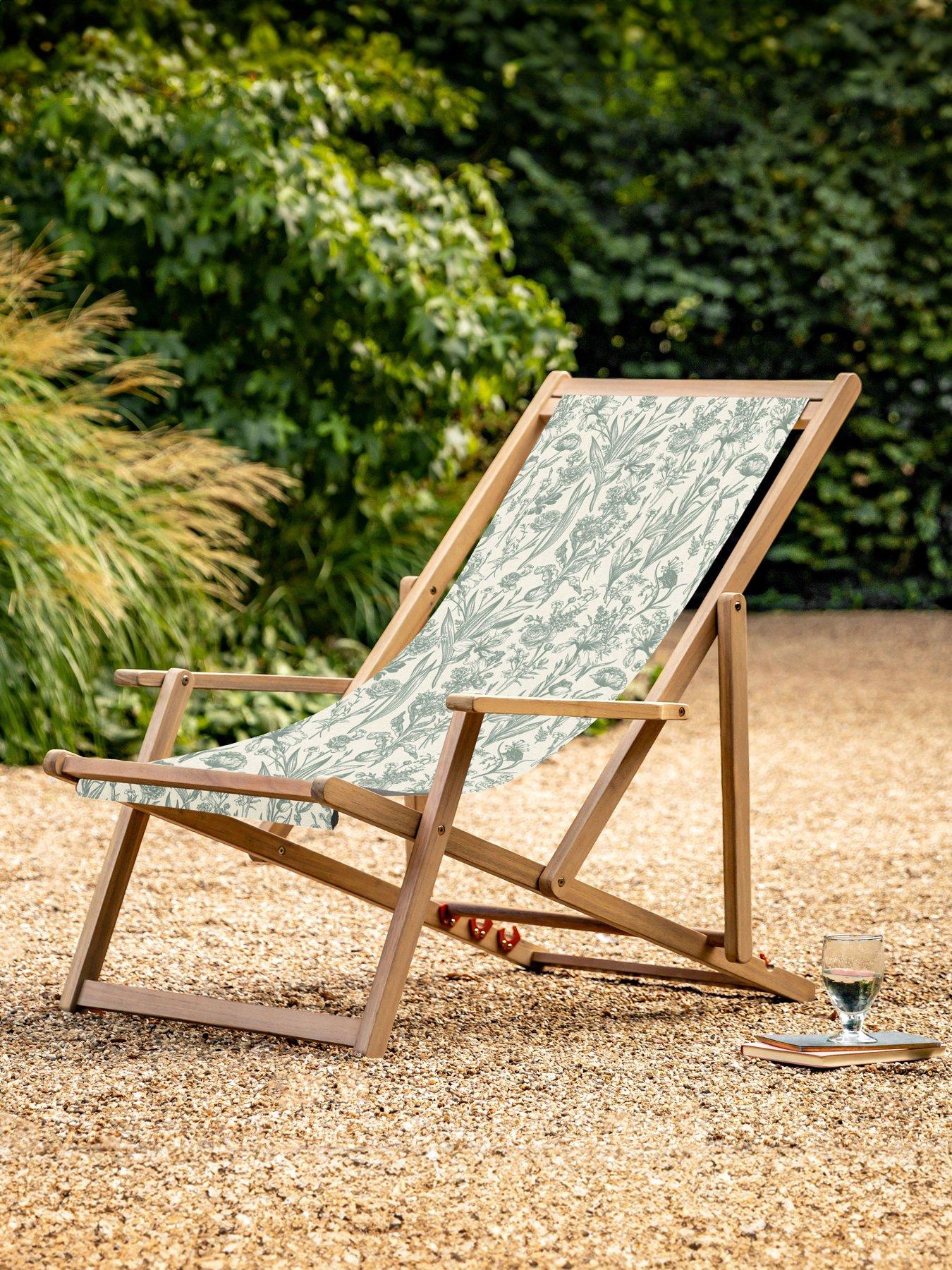 Image of Gallery Direct Creta Deck Chair - Verde Flora