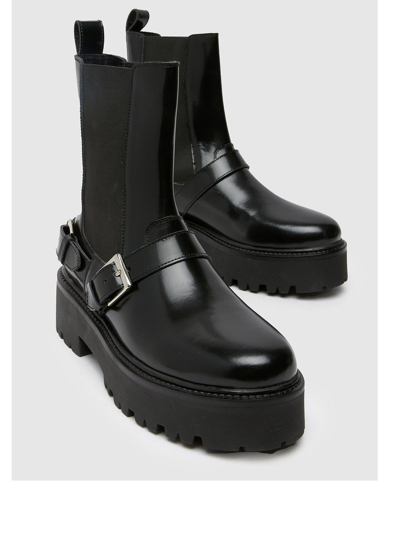 schuh-ariah-leather-buckle-boot-blackstillFront