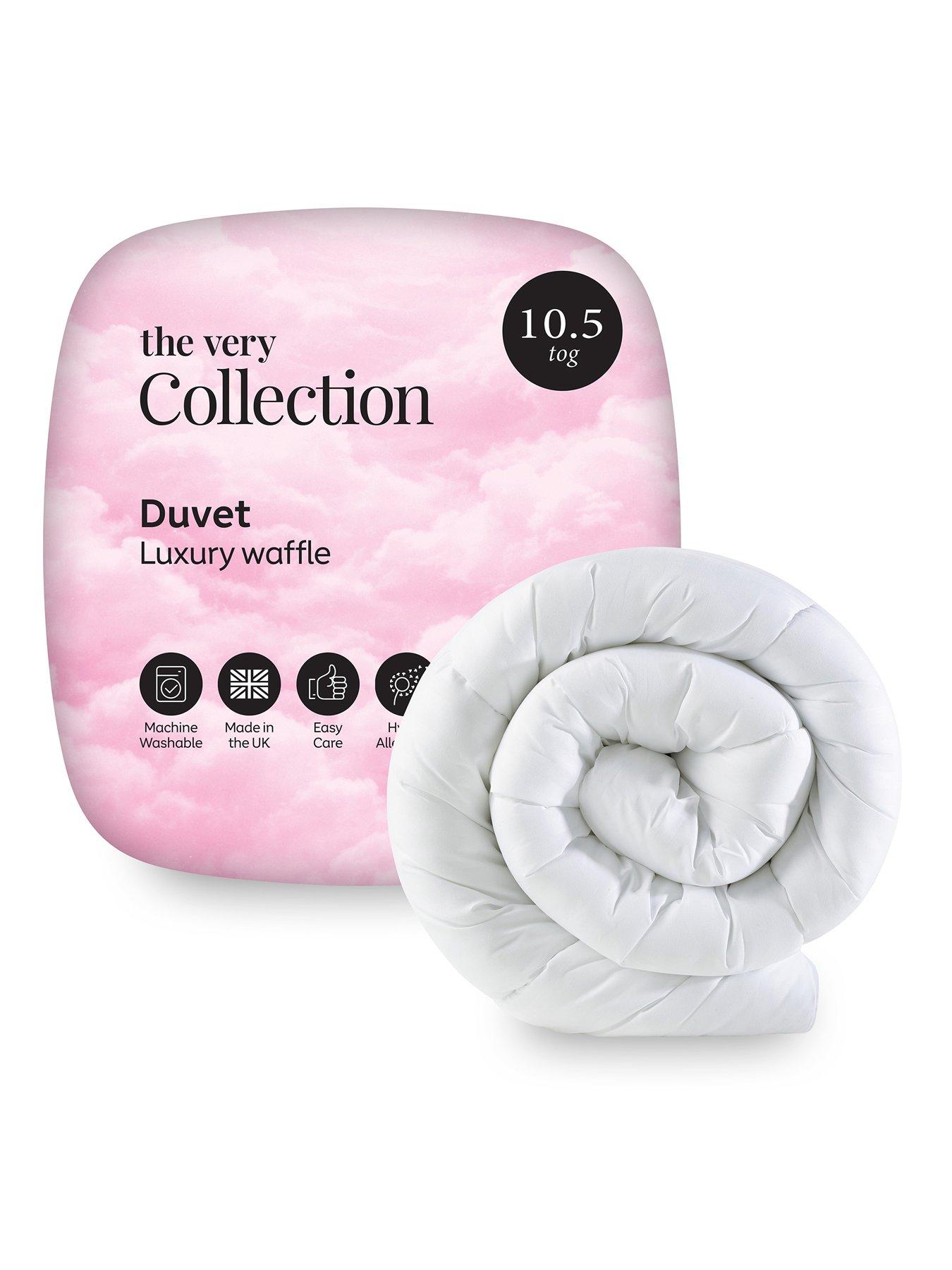 The Very Collection Soft Touch Waffle 10.5 Tog Duvet- Super King - White