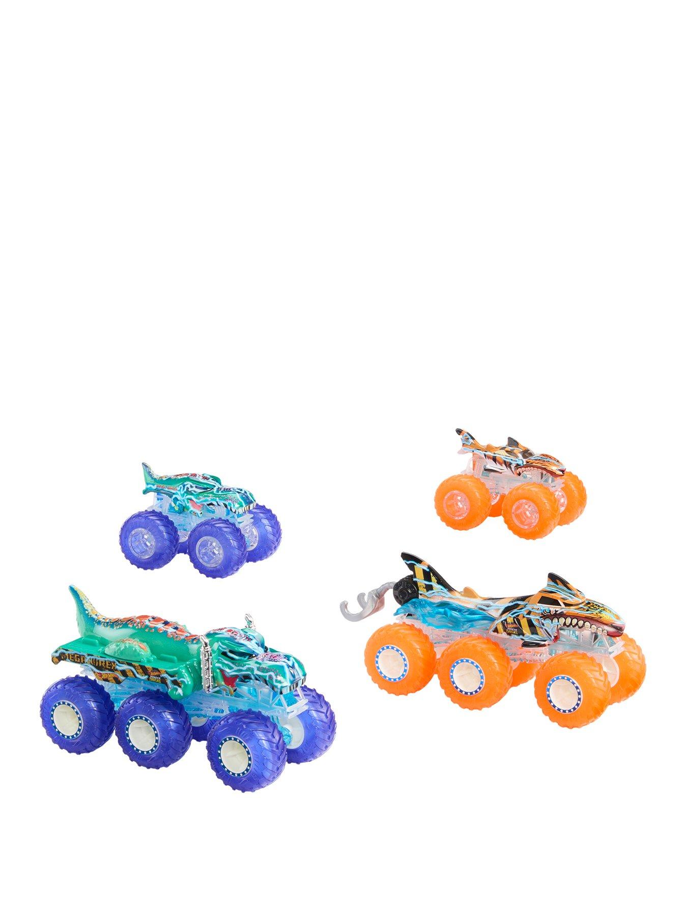 Image of Hot Wheels Hot Wheels Monster Trucks 1:64 Power Smashers Truck  &  Big Rig Multipack