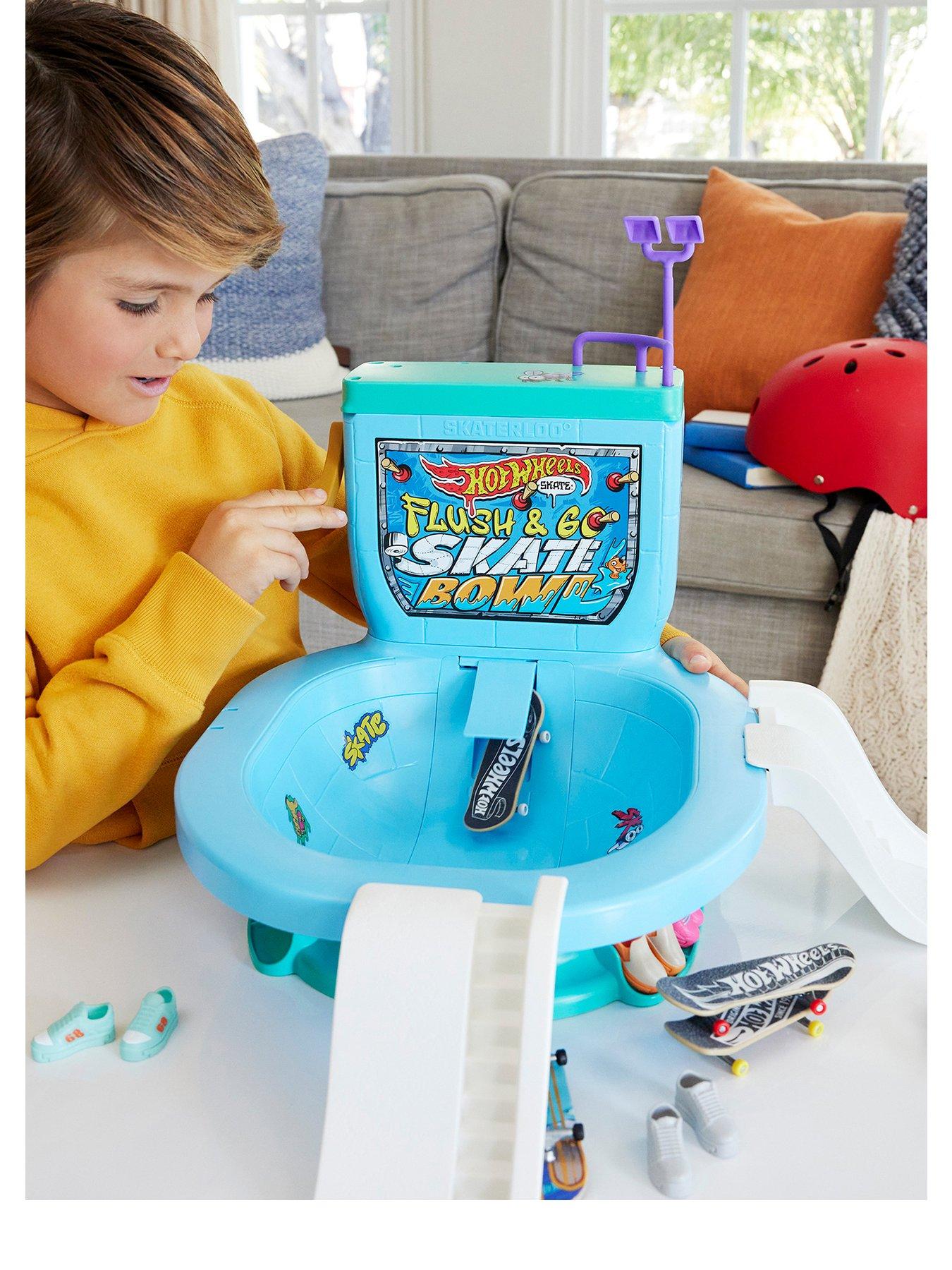 Image 1 of 8 of Hot Wheels Skate Flush &amp; Go Skate Bowl