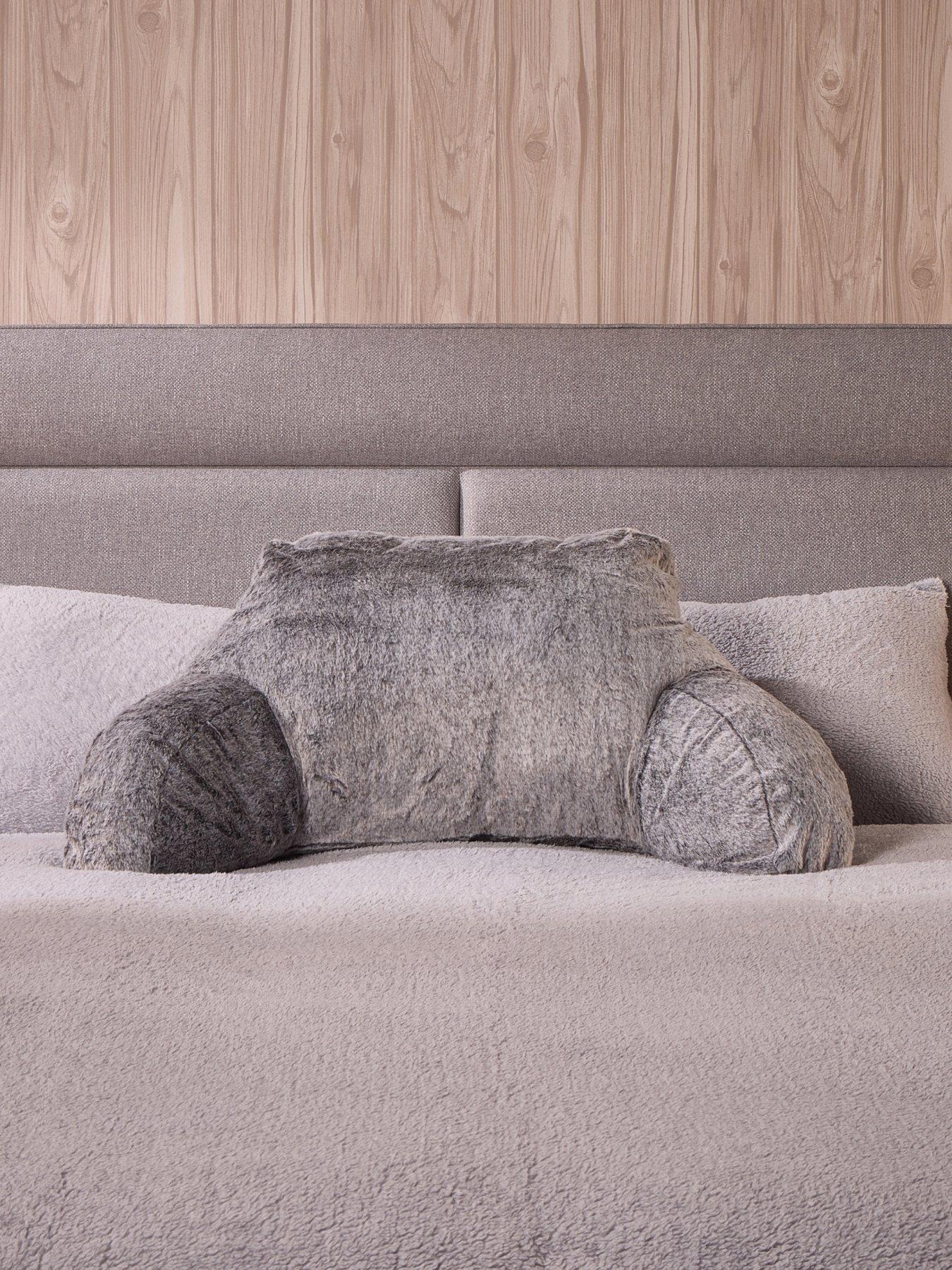 Very Home Faux Fur Cuddle Cushion - Grey
