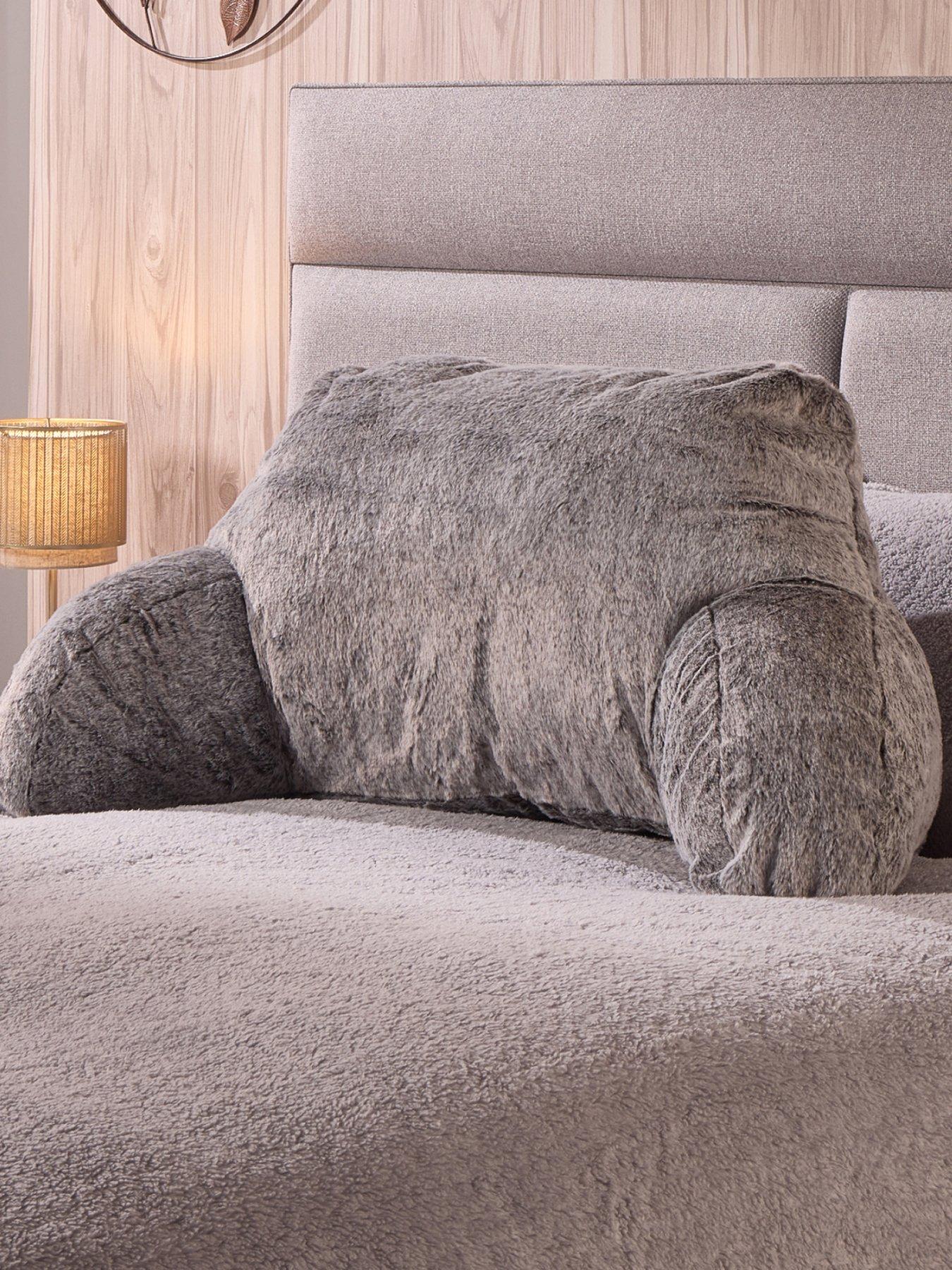 The Very Collection Faux Fur Cuddle Cushion - Grey