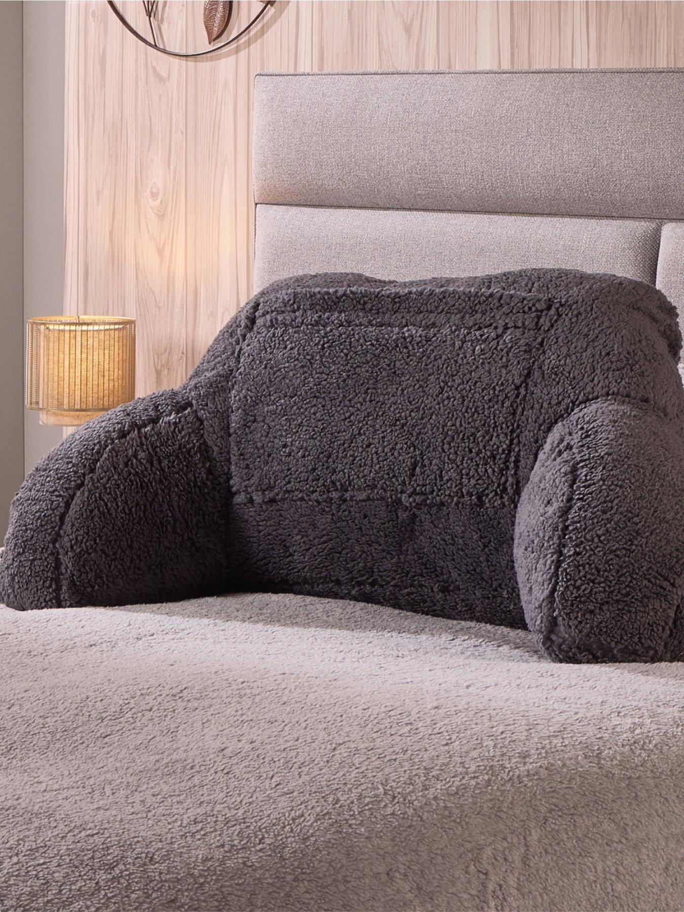 very-home-heated-teddy-cuddle-cushion-charcoal