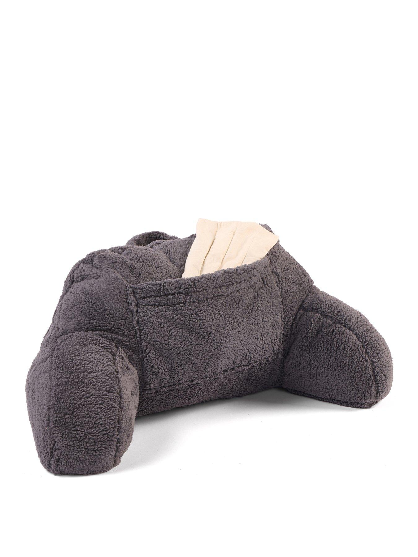 Image 2 of 3 of The Very Collection Heated Teddy Cuddle Cushion - Charcoal