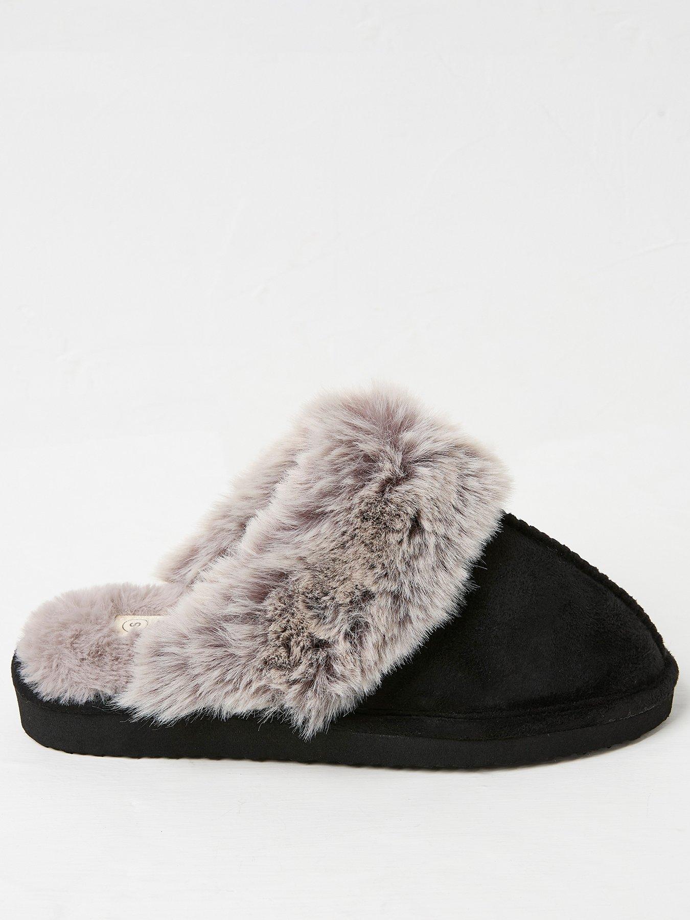 fatface-kaia-fur-cuff-mule-slipper-navy