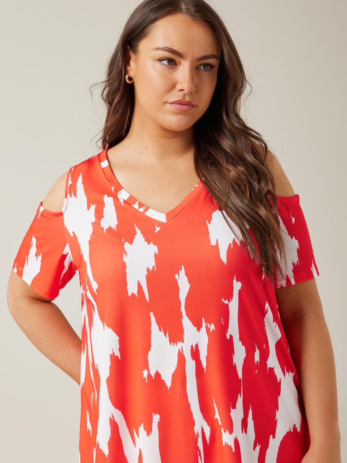 evans-cold-shoulder-top-orangeoutfit