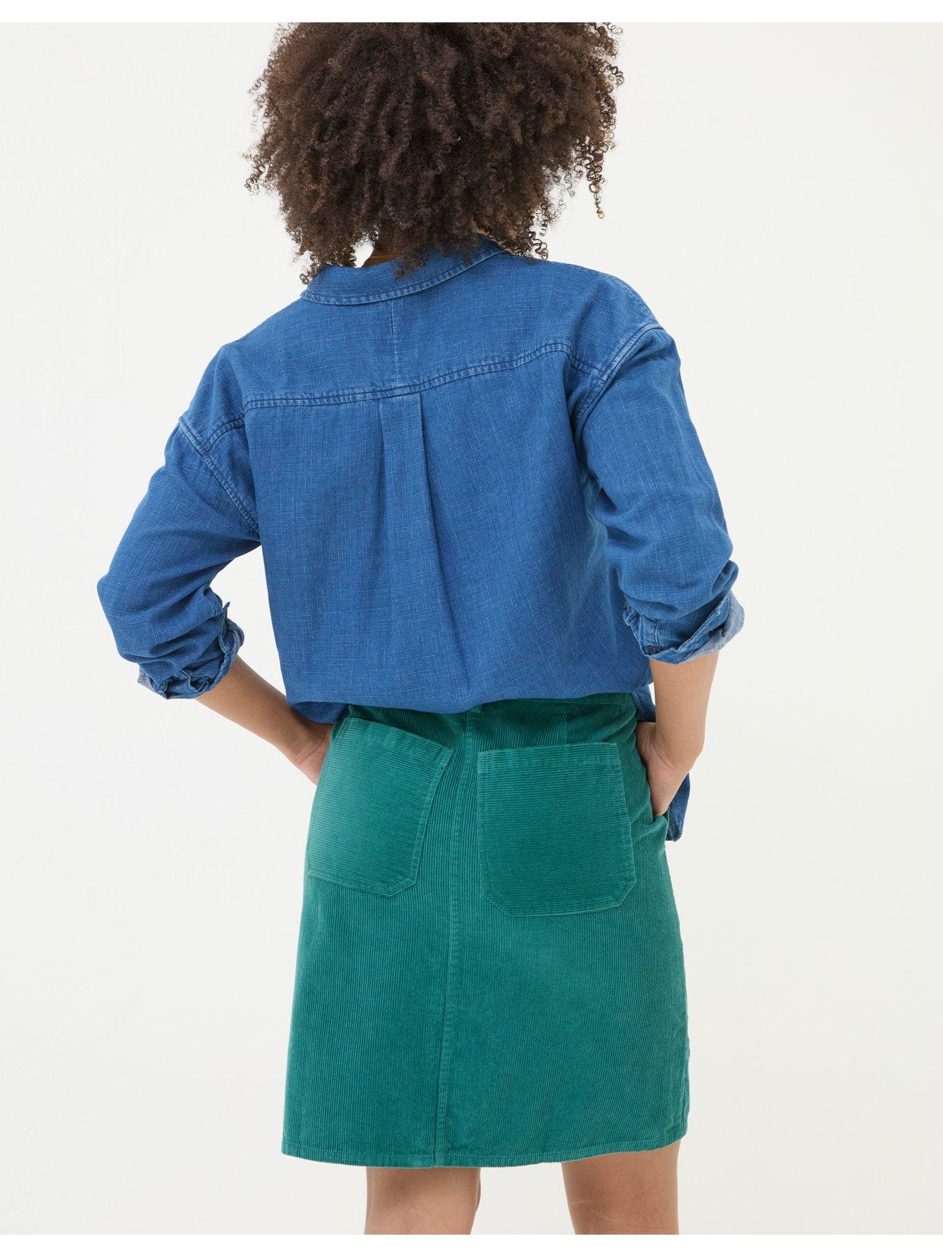 fatface-chesil-cord-skirt-greenstillFront