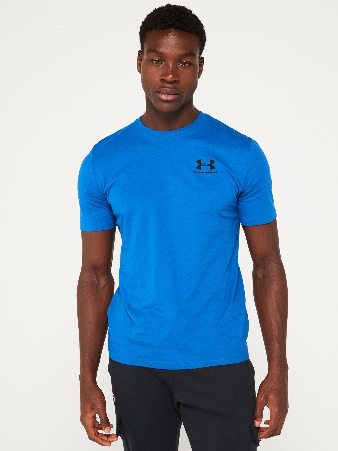 under-armour-mens-training-sportstyle-left-chest-logo-t-shirt-blue