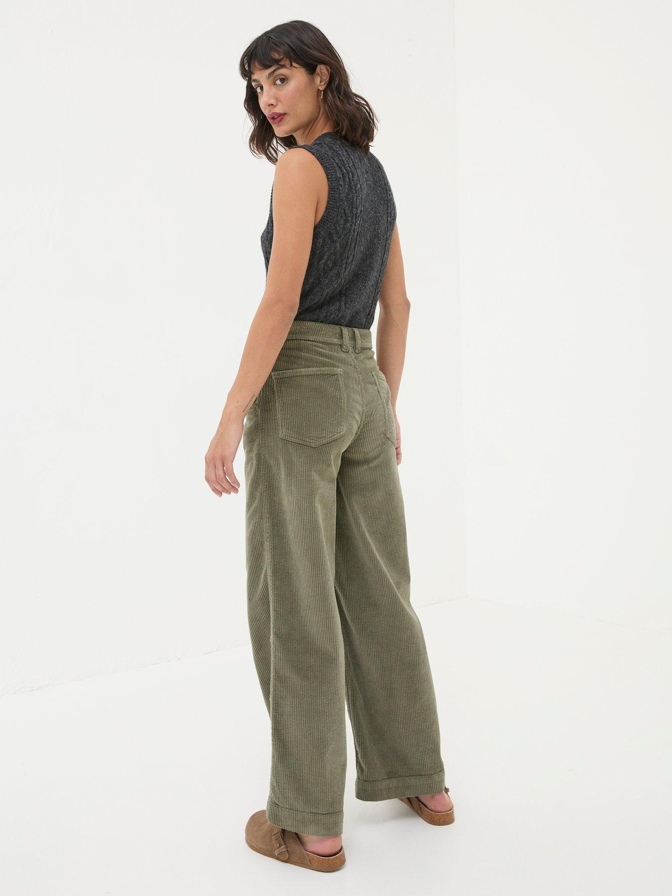 Image 2 of 6 of FatFace Kendall Cord Trousers - Green