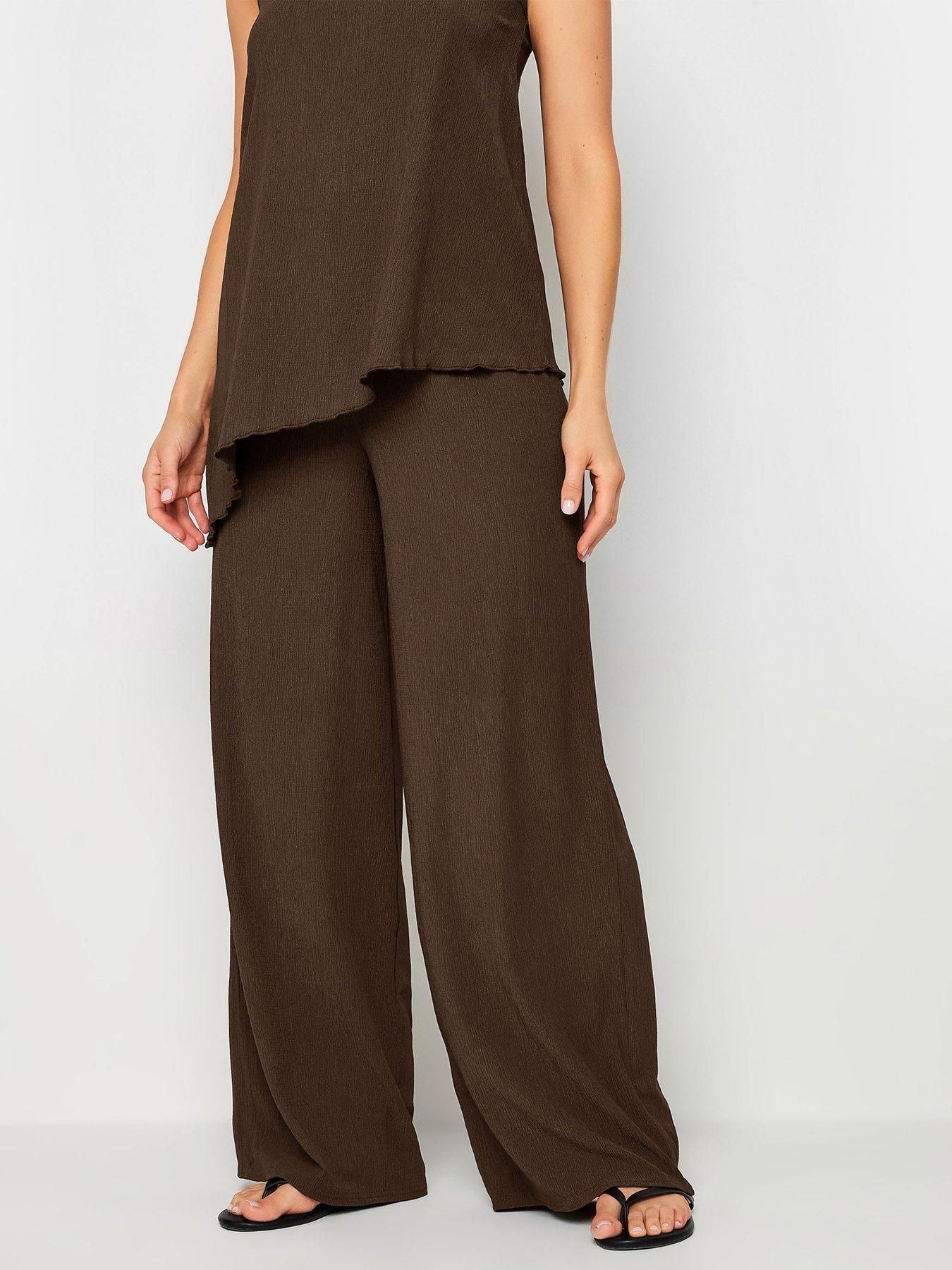 long-tall-sally-tall-textured-trouser-36-brown