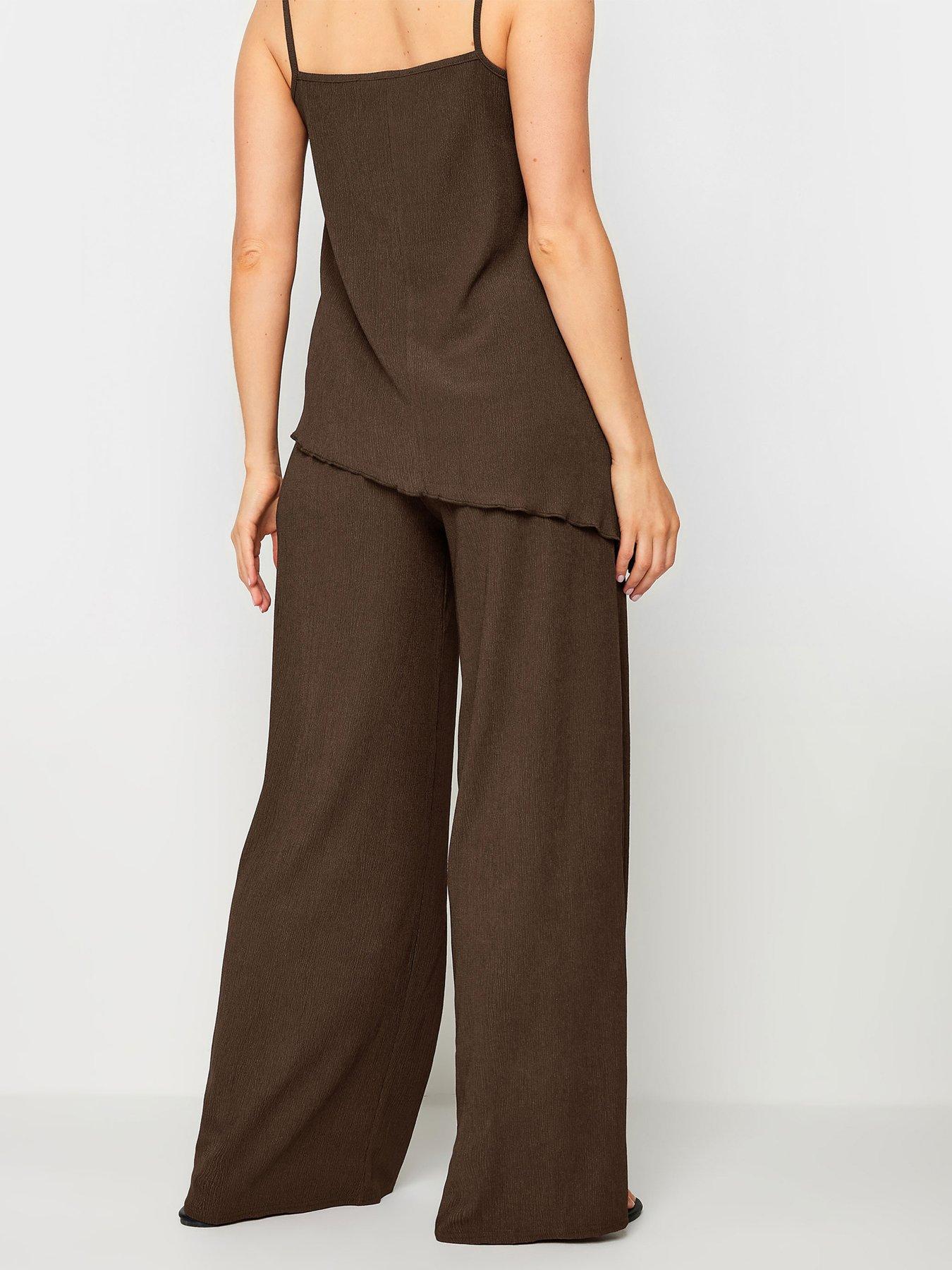 long-tall-sally-tall-textured-trousers-brownstillFront