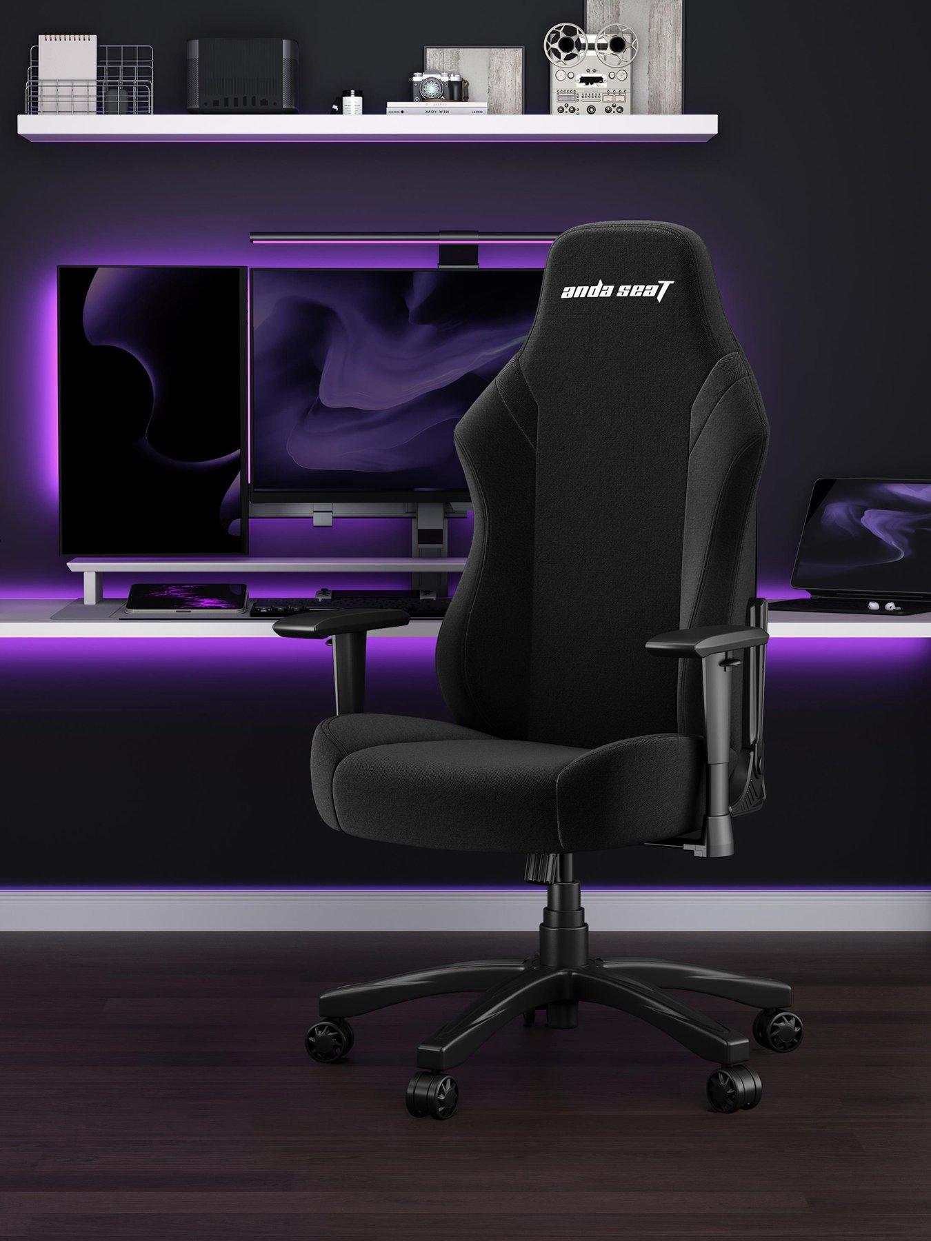 Andaseat Anda seaT Luna Premium Large Gaming Chair - Black Fabric