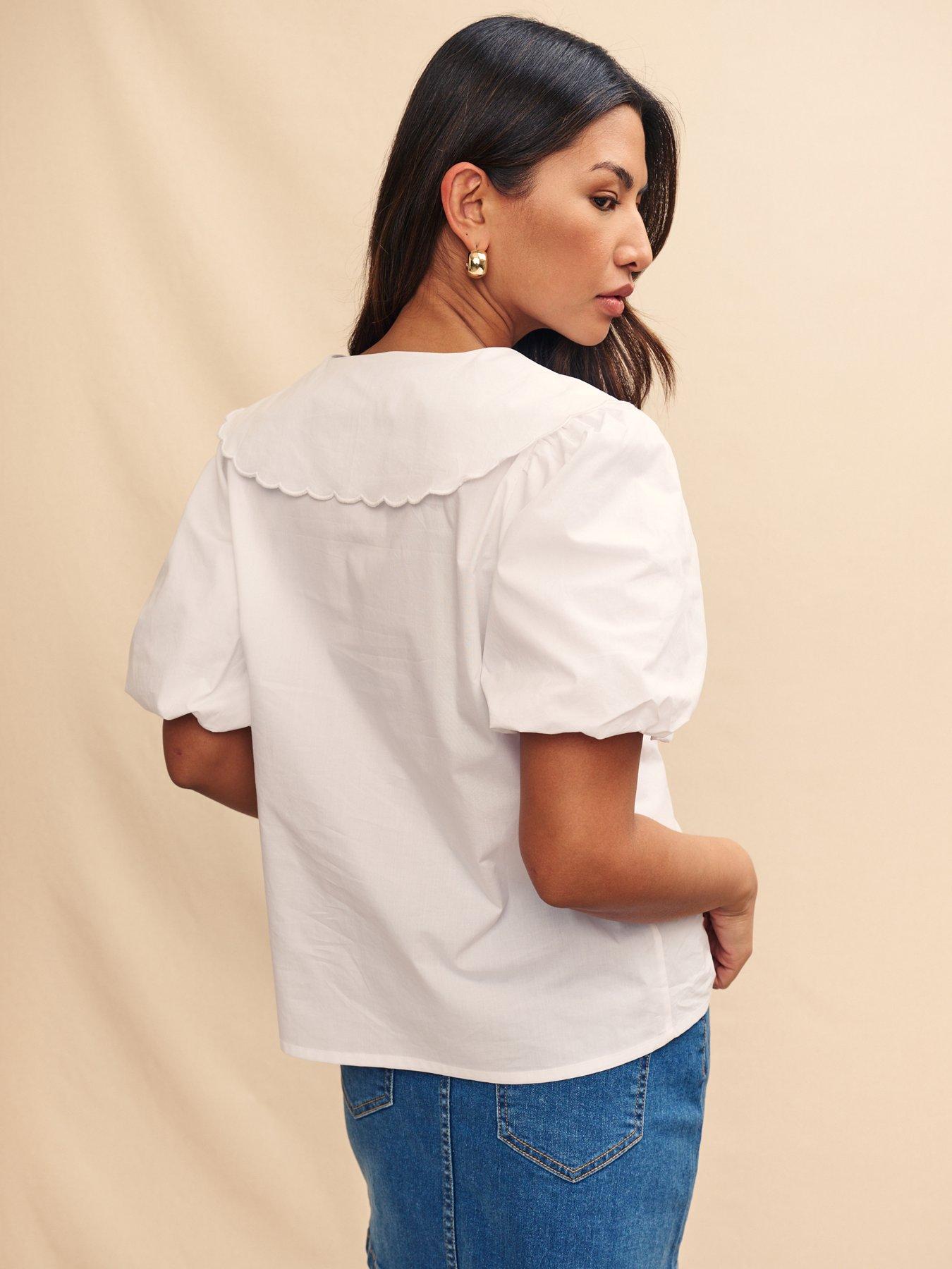 nobodys-child-birdie-short-sleeve-blouse-whitestillFront