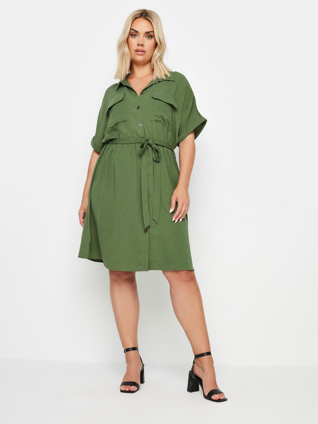 yours-curve-utility-airflow-dress-green