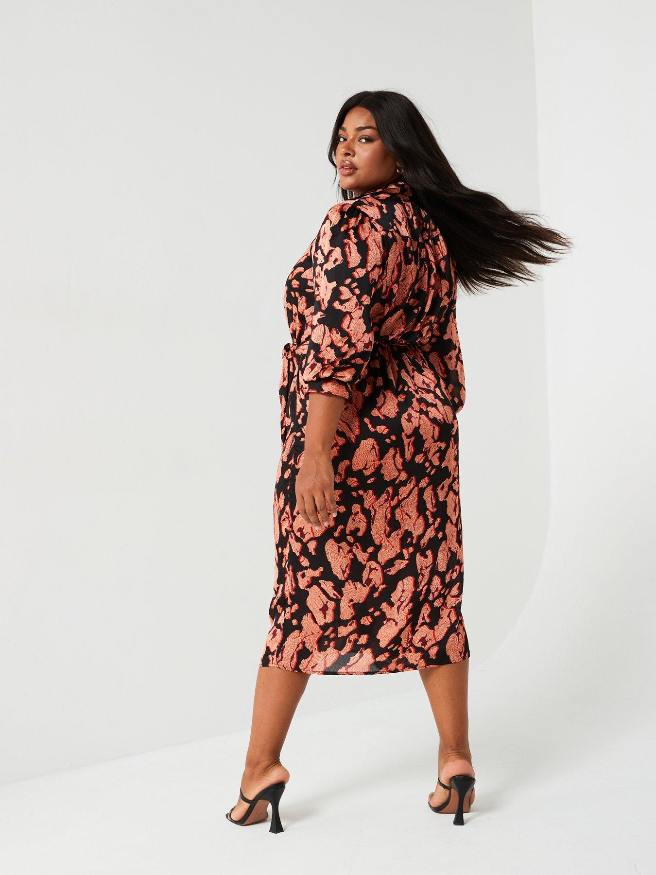 ax-paris-curve-print-belted-midi-dress-multistillFront