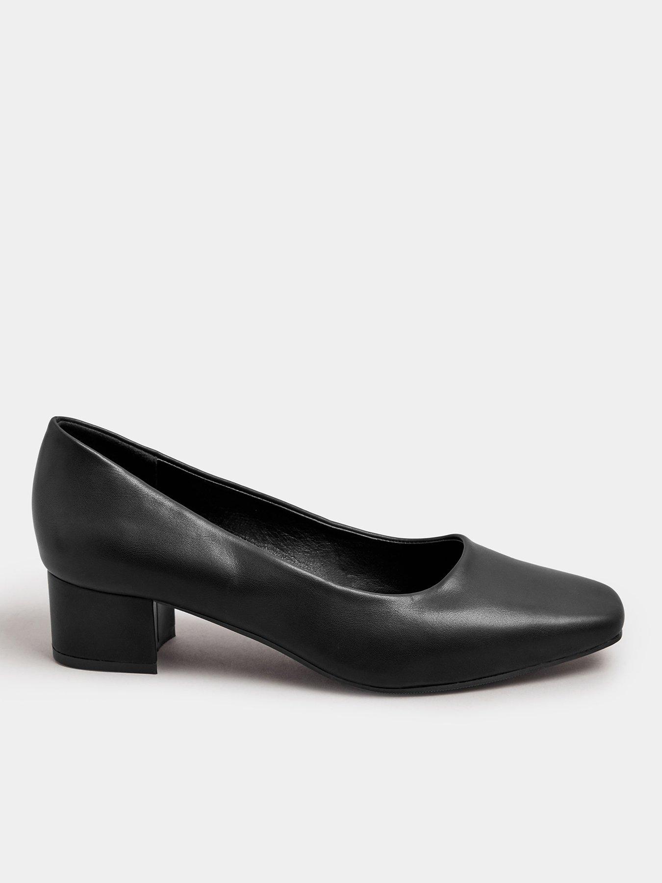 yours-wide-fit-mid-block-court-heel-black