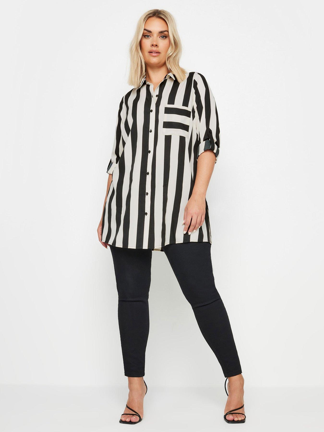 yours-curve-boyfriend-stripe-shirt-blackback