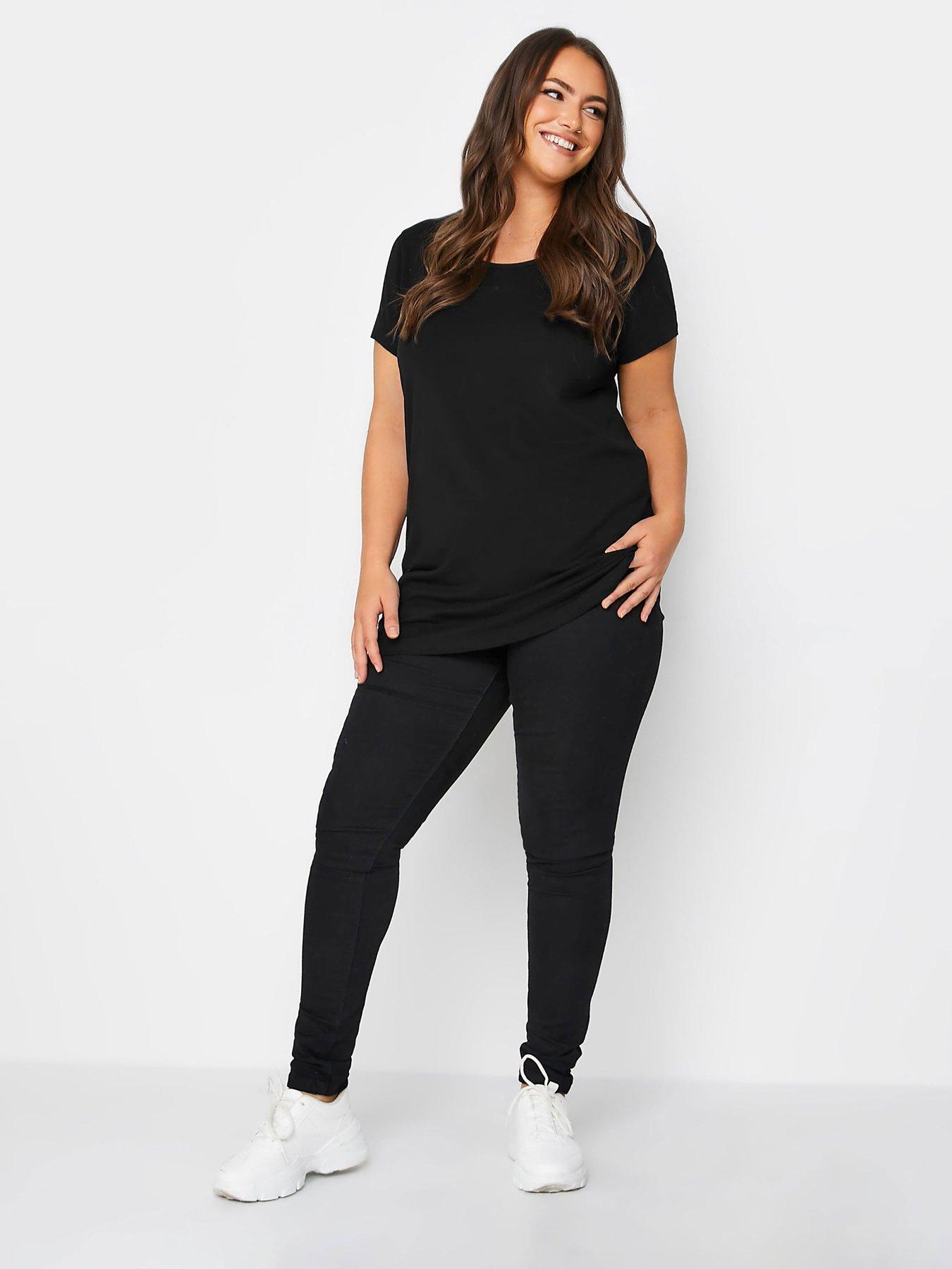 Image 4 of 4 of Yours Curve 2 Pack Shirt - Black