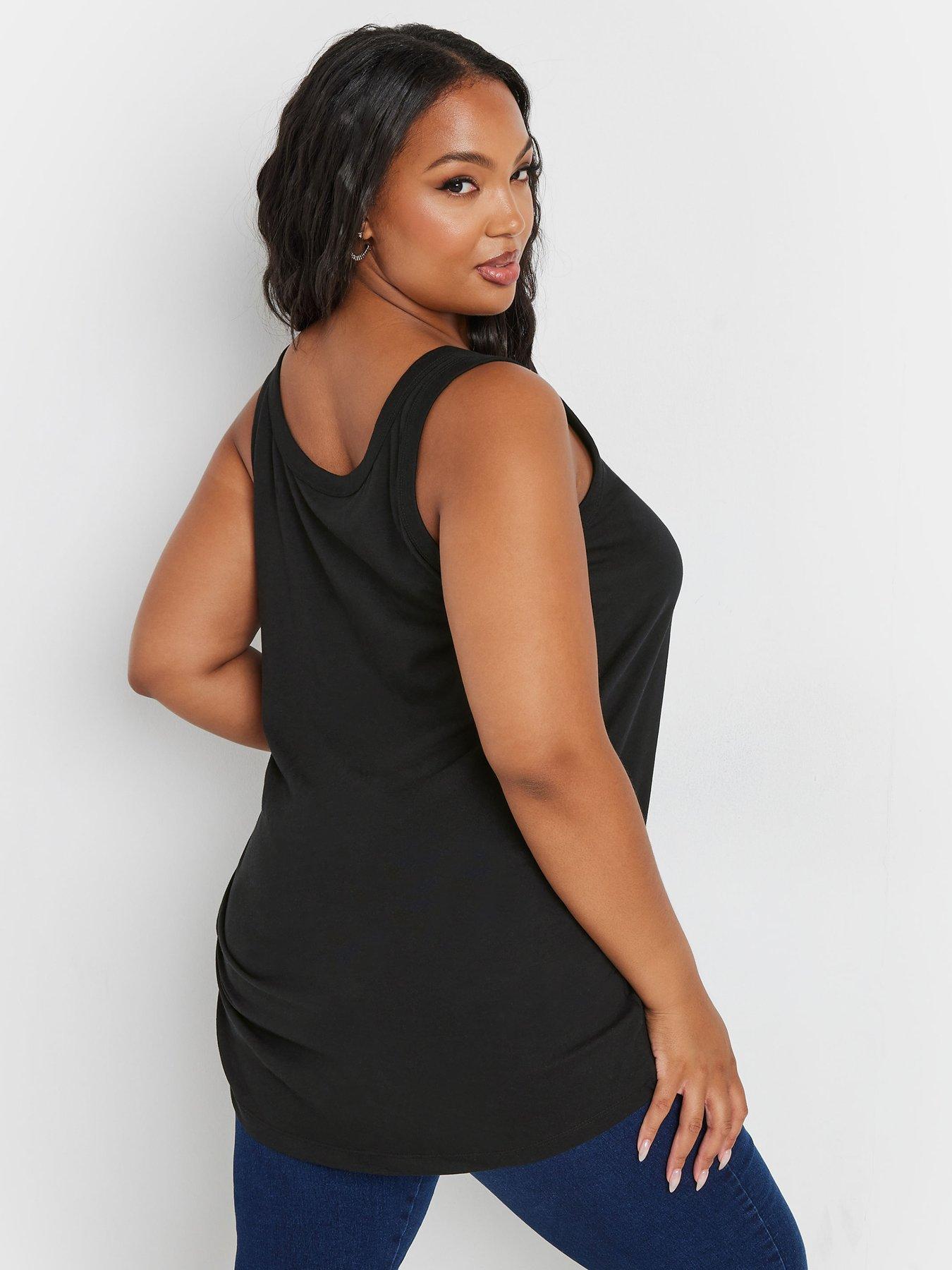 Image 2 of 4 of Yours Curve 3 Pack Core Basic Vests - Multi
