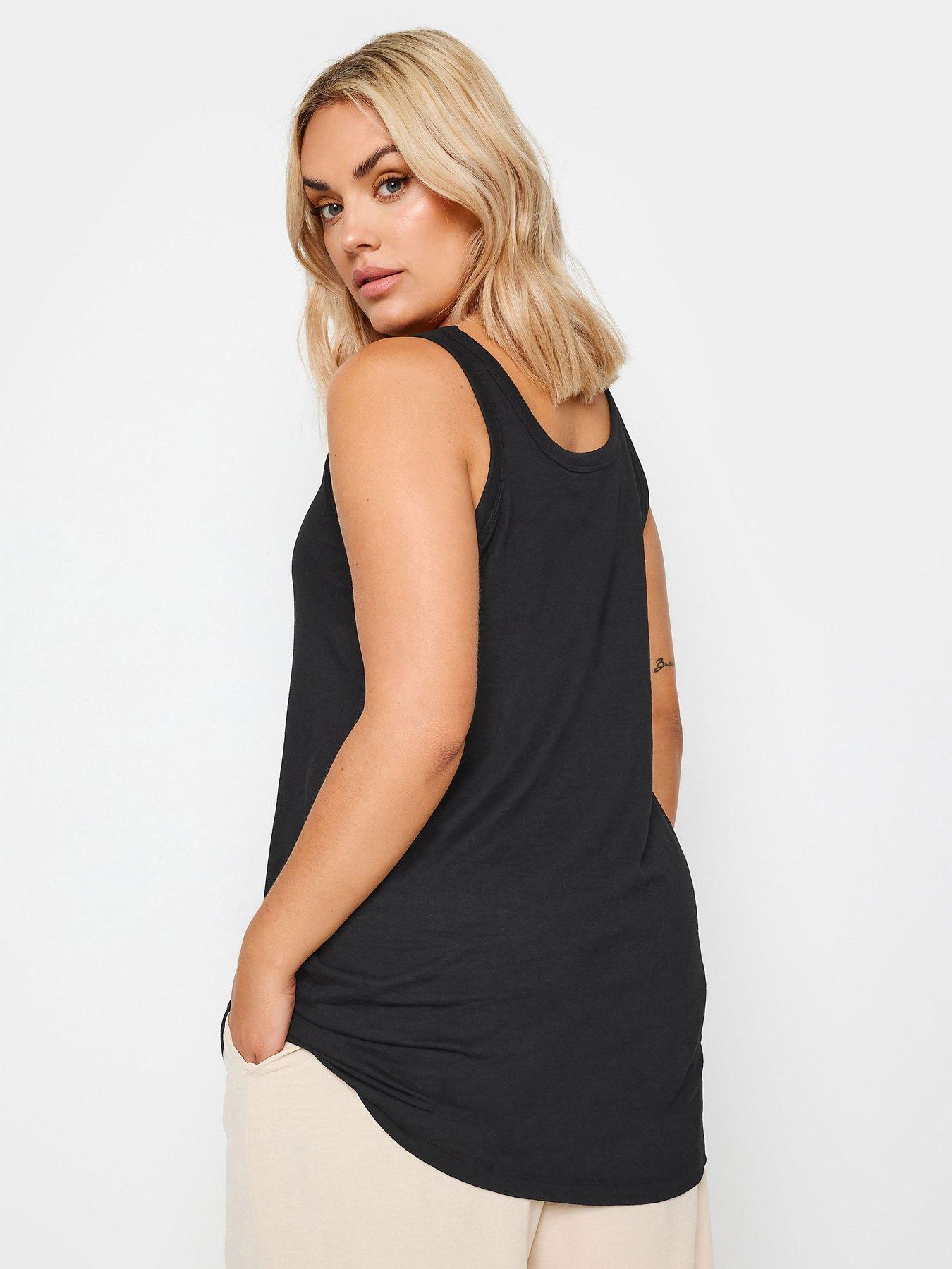 yours-curve-2-pack-core-basic-vest-blackstillFront