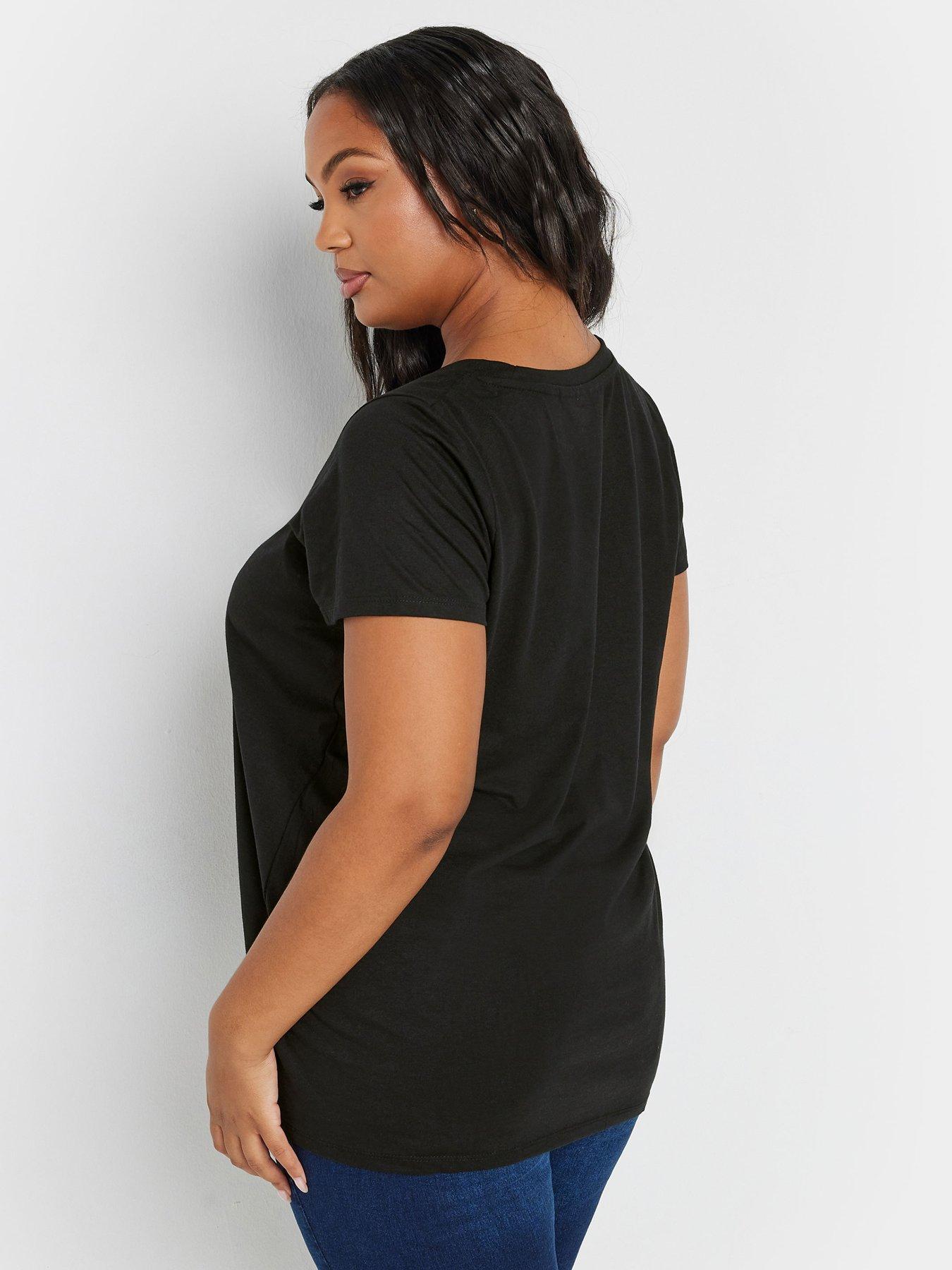 yours-curve-2-pack-core-basic-t-shirts-blackstillFront