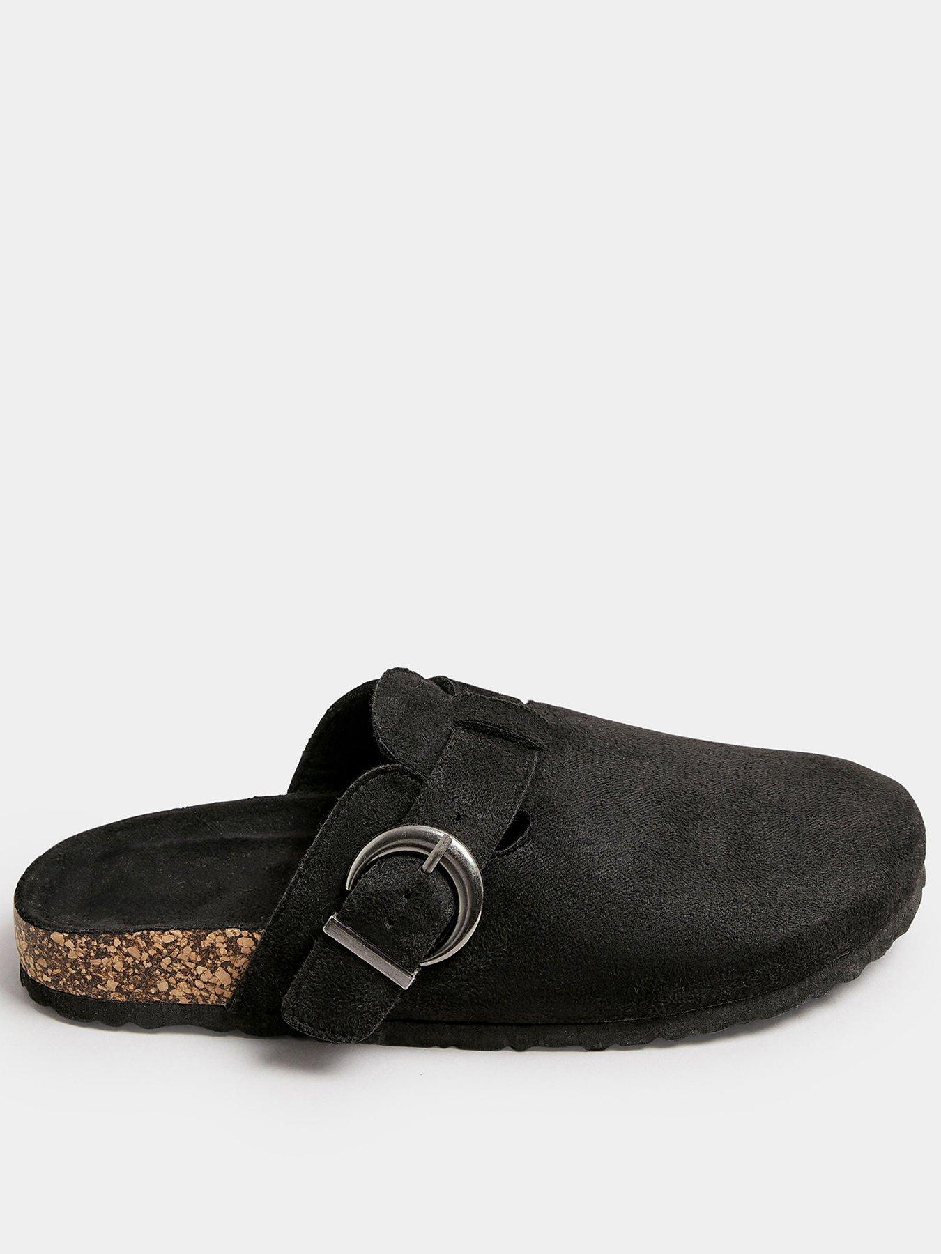 long-tall-sally-faux-suede-footbed-clog-blackfront