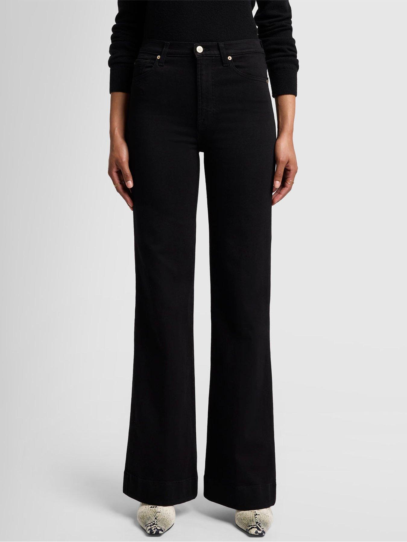 Image 1 of 5 of 7 FOR ALL MANKIND Soho Night Modern Dojo Wide Leg Jean - Black