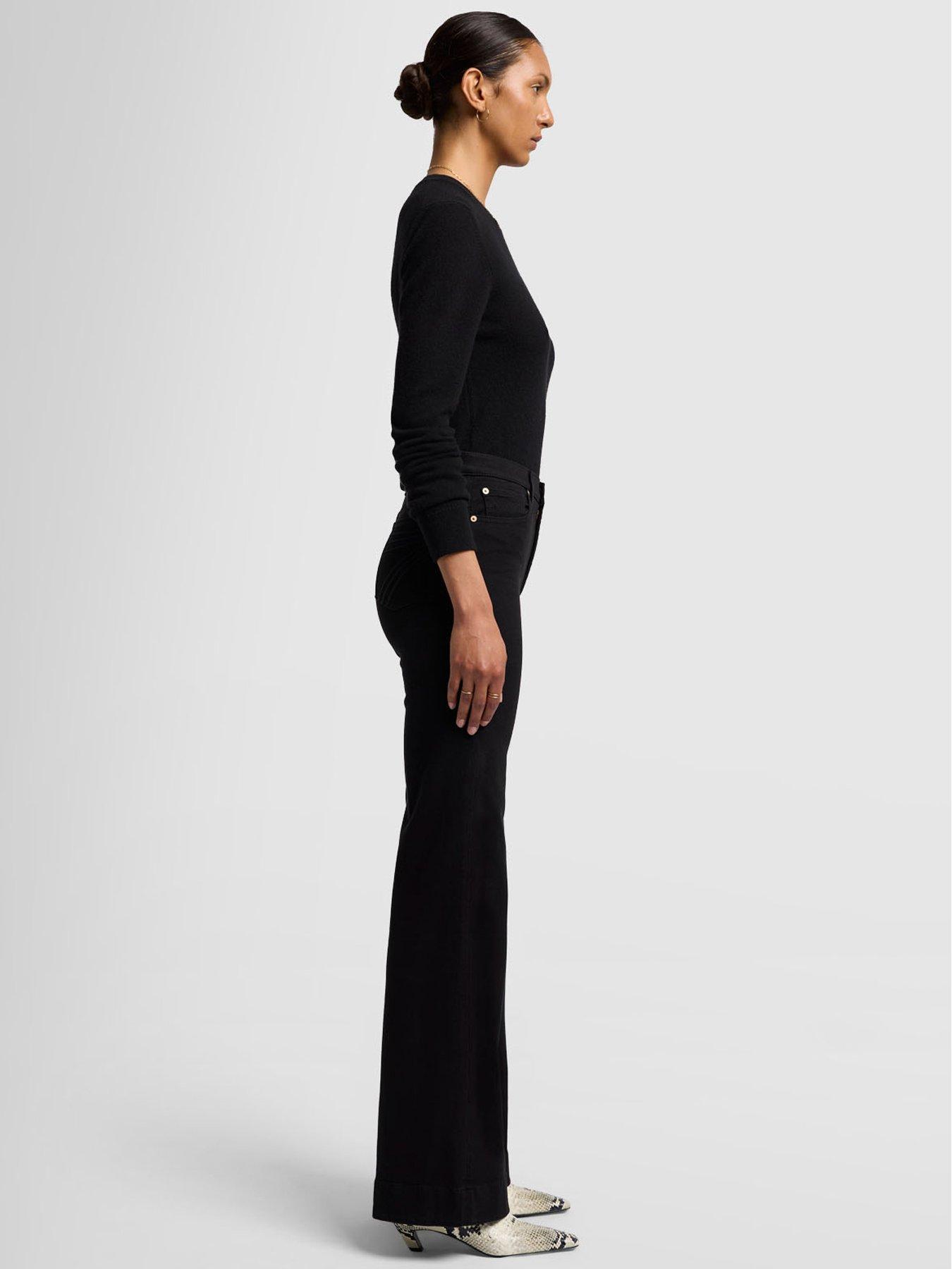 Image 5 of 5 of 7 FOR ALL MANKIND Soho Night Modern Dojo Wide Leg Jean - Black
