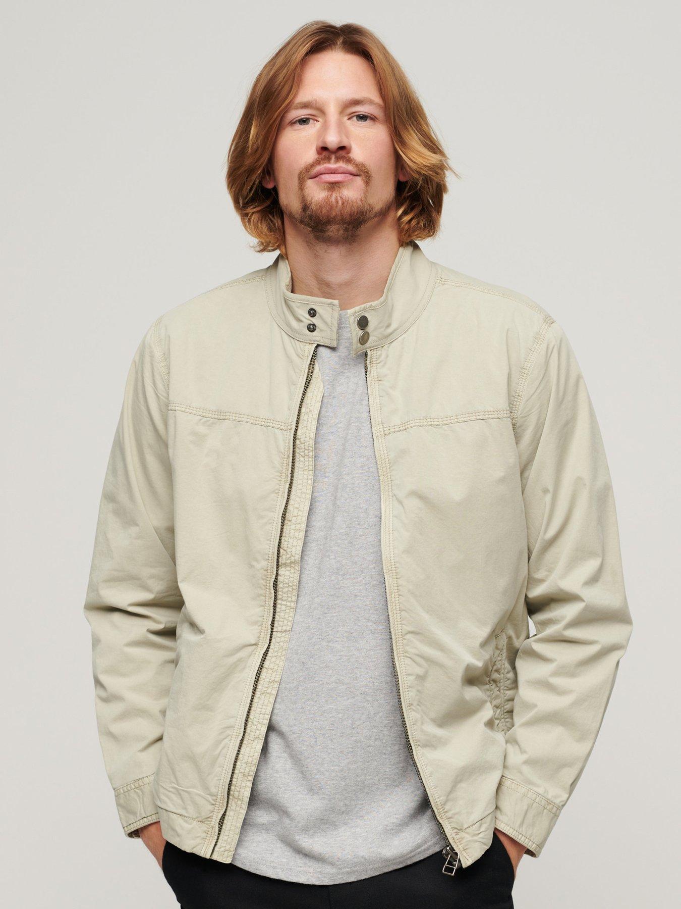 Light grey harrington jacket best sale