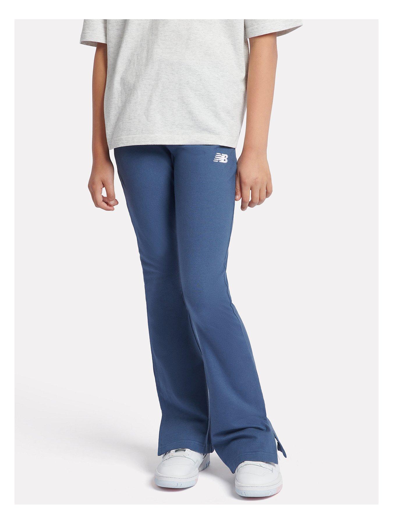 new-balance-junior-girls-small-logo-flare-leggings-navy