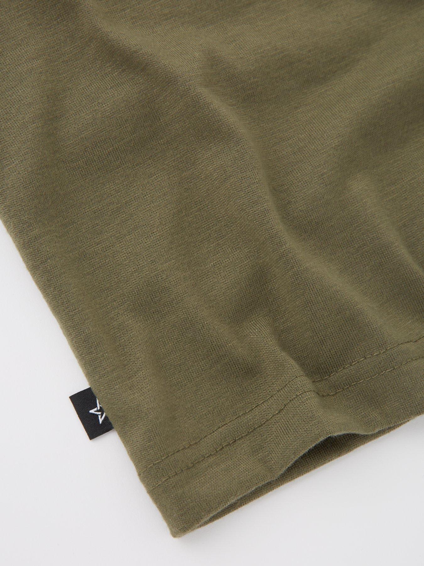 Image 4 of 4 of Converse Older Boys Core Long Sleeve T-shirt - Khaki