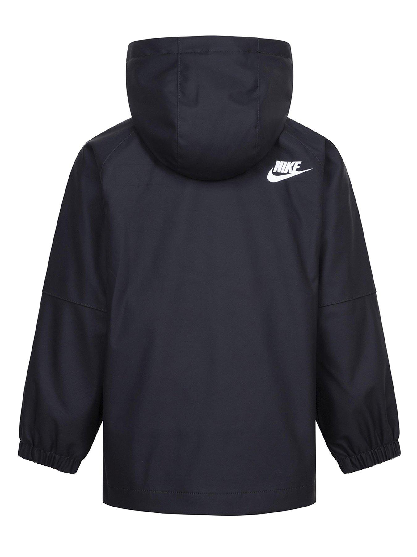 Nike black and white jacket sale