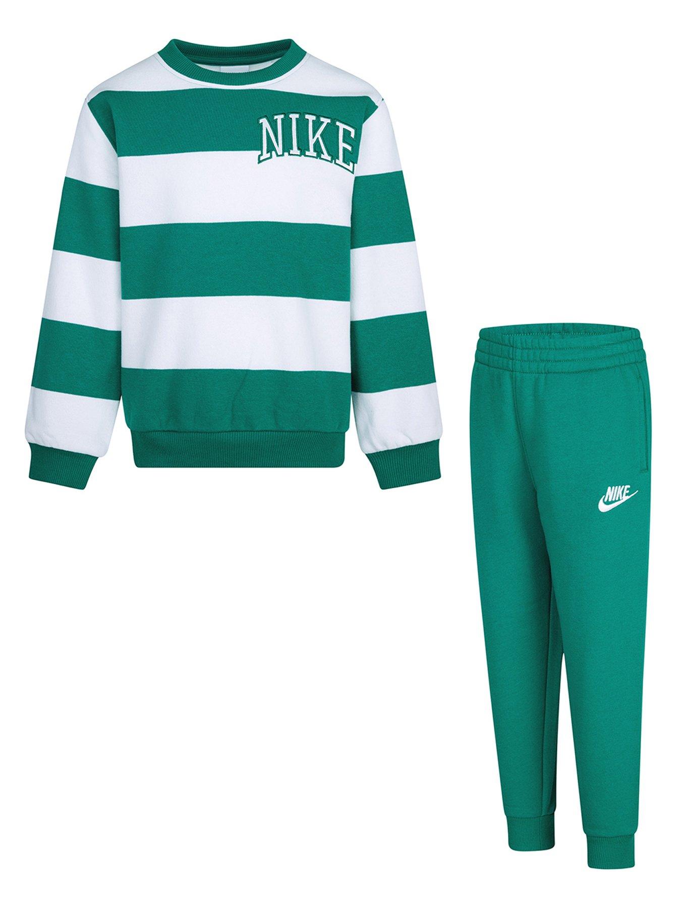 nike-younger-unisex-sportswear-club-seasonal-stripe-crew-set-green