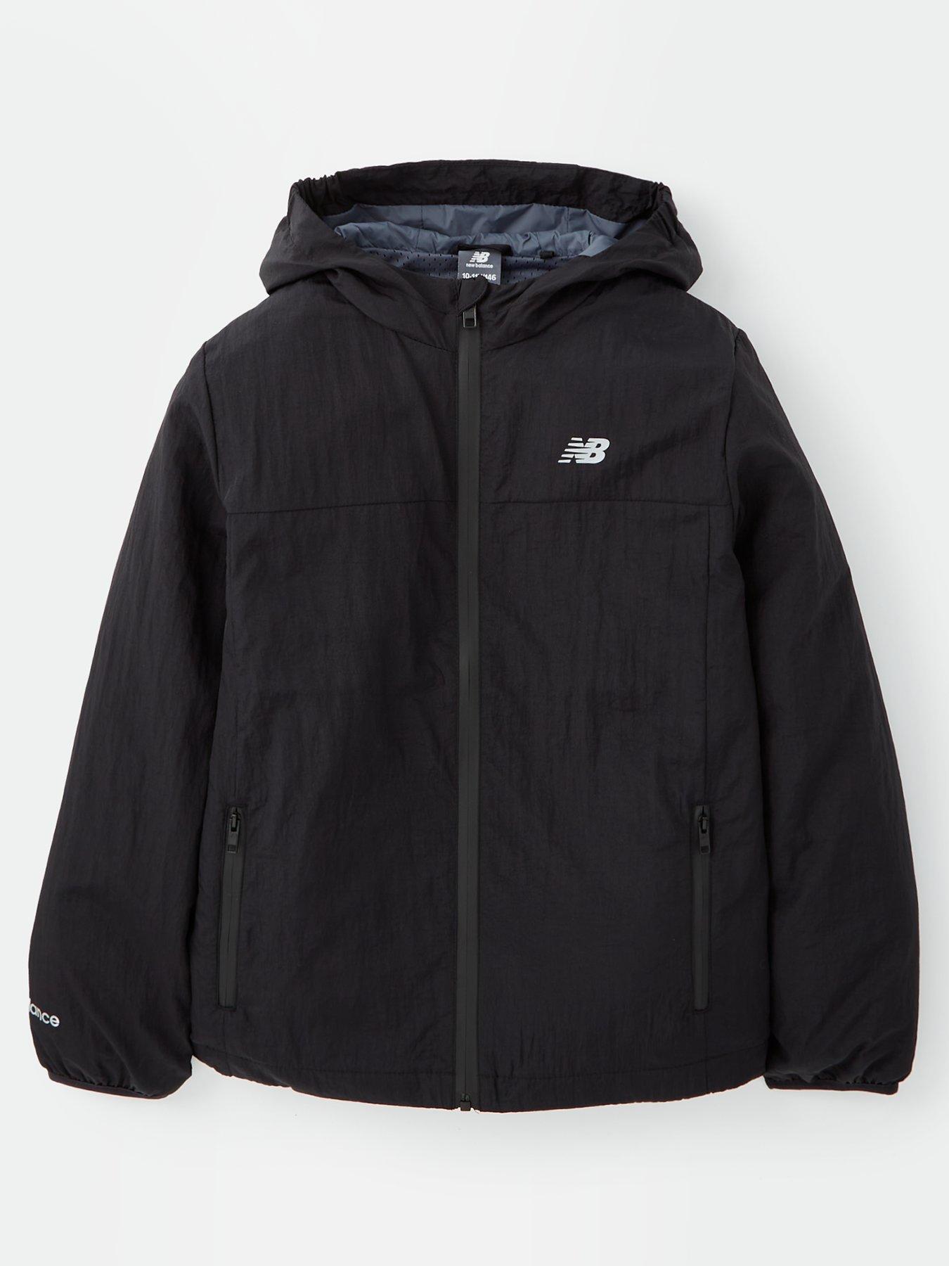 Image 1 of 4 of New Balance Junior Boys Athletics Woven Mesh Lined Jacket - Black