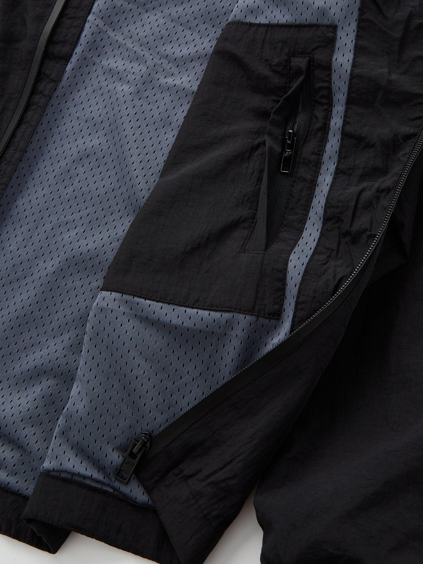 Image 4 of 4 of New Balance Junior Boys Athletics Woven Mesh Lined Jacket - Black