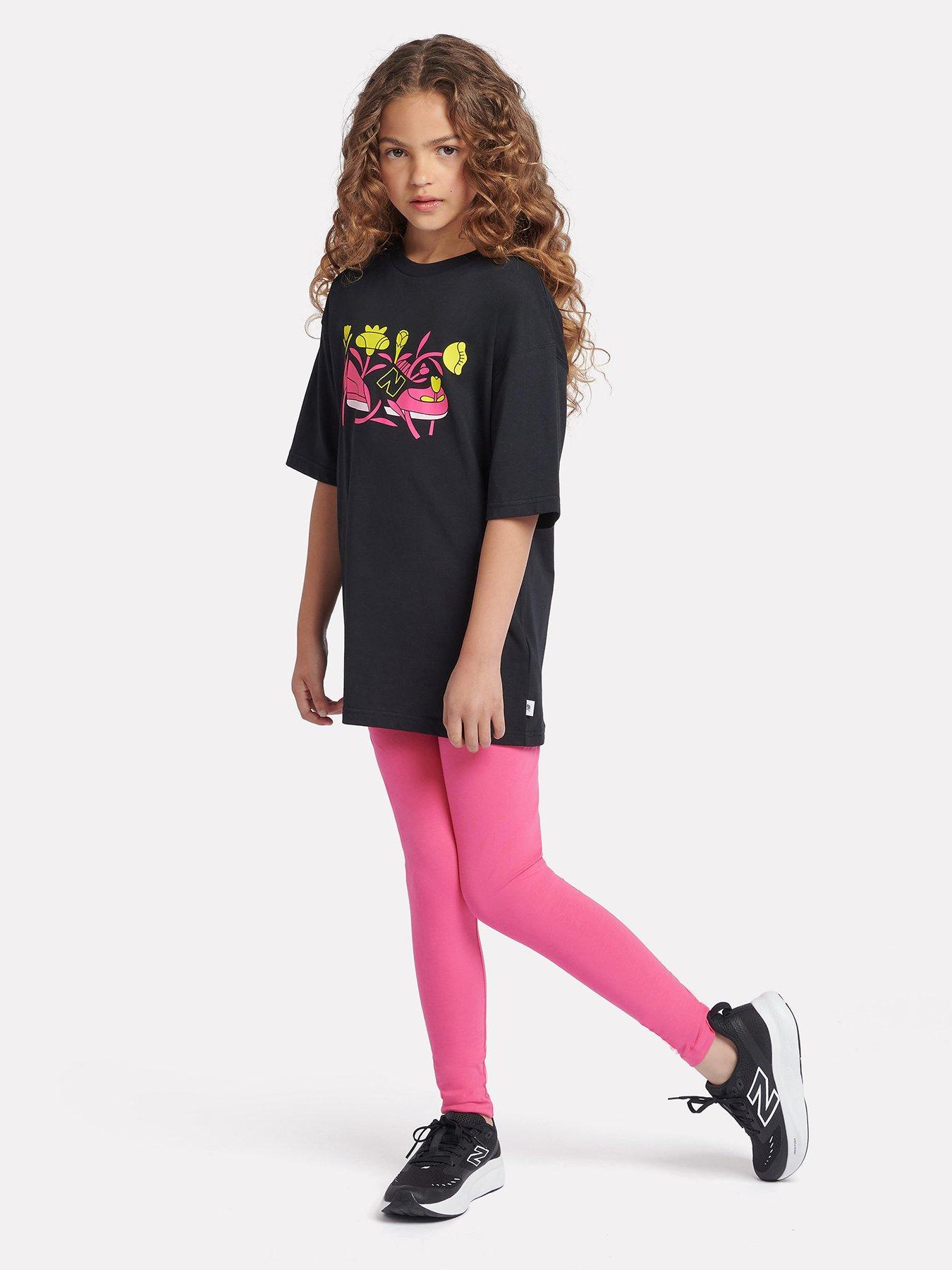 new-balance-junior-girlsnbspfloral-shoe-graphic-short-sleeve-t-shirt-black